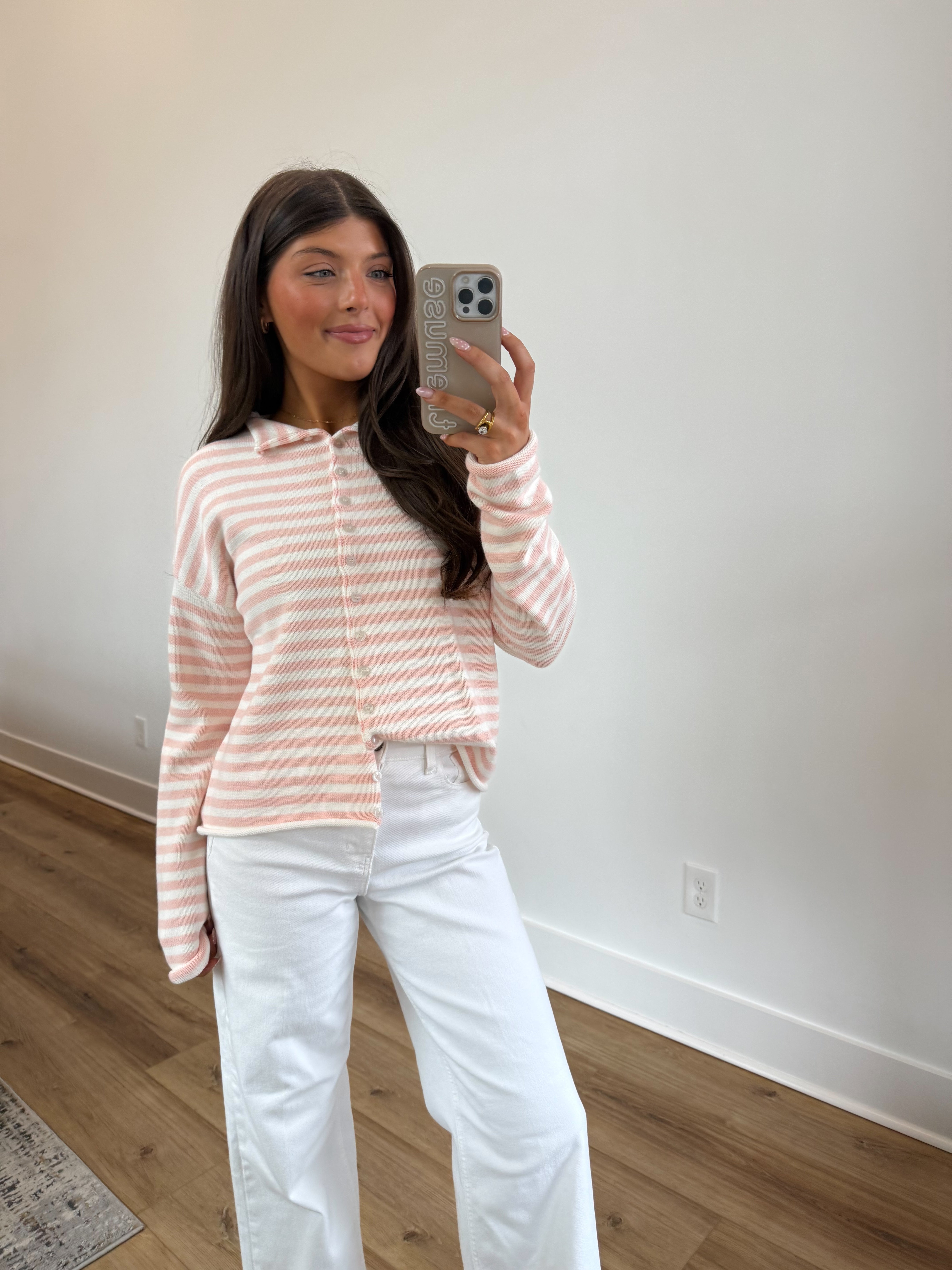 The Blush Stripe Sweater