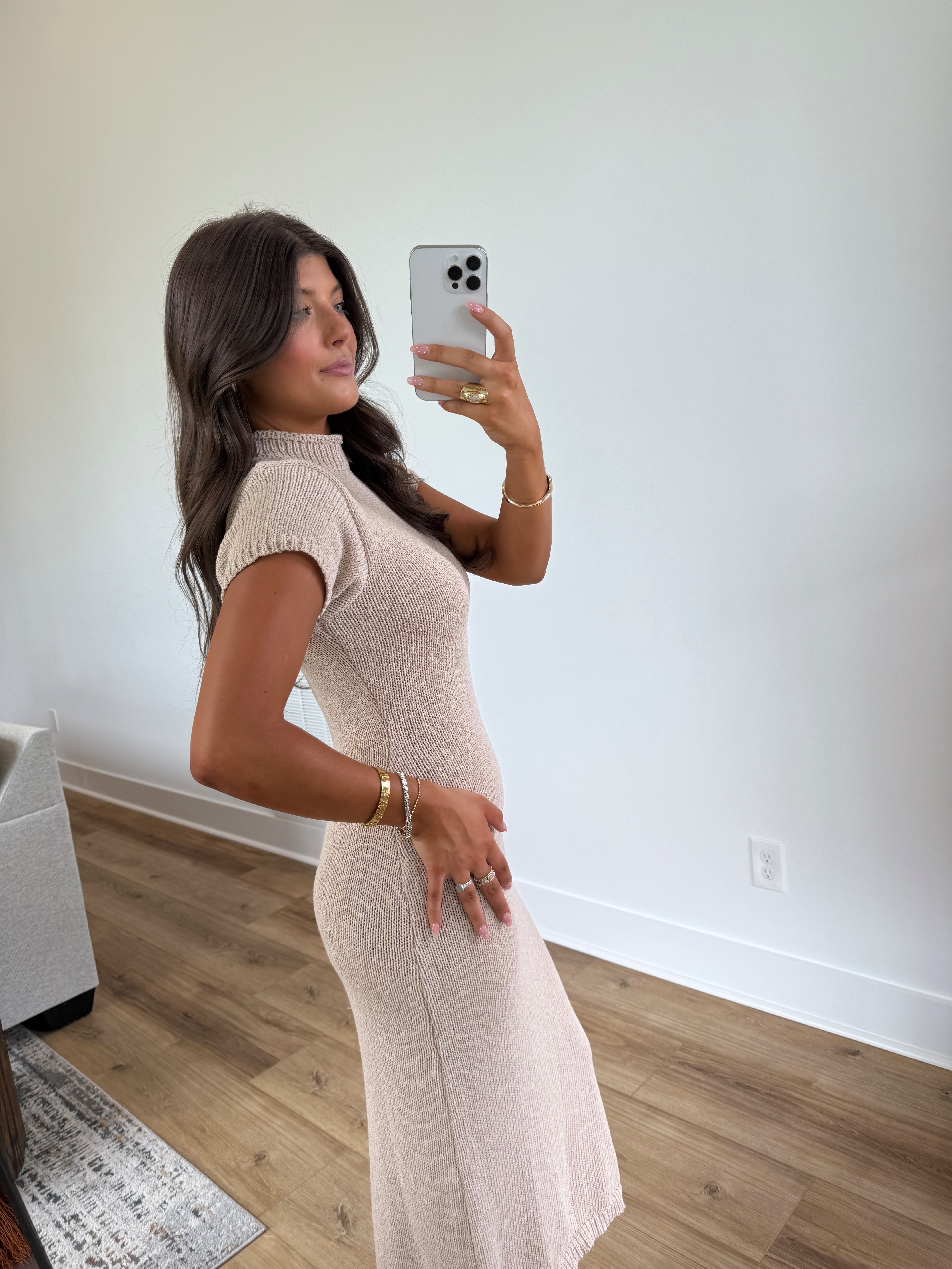 Toasted Almond Knit Dress