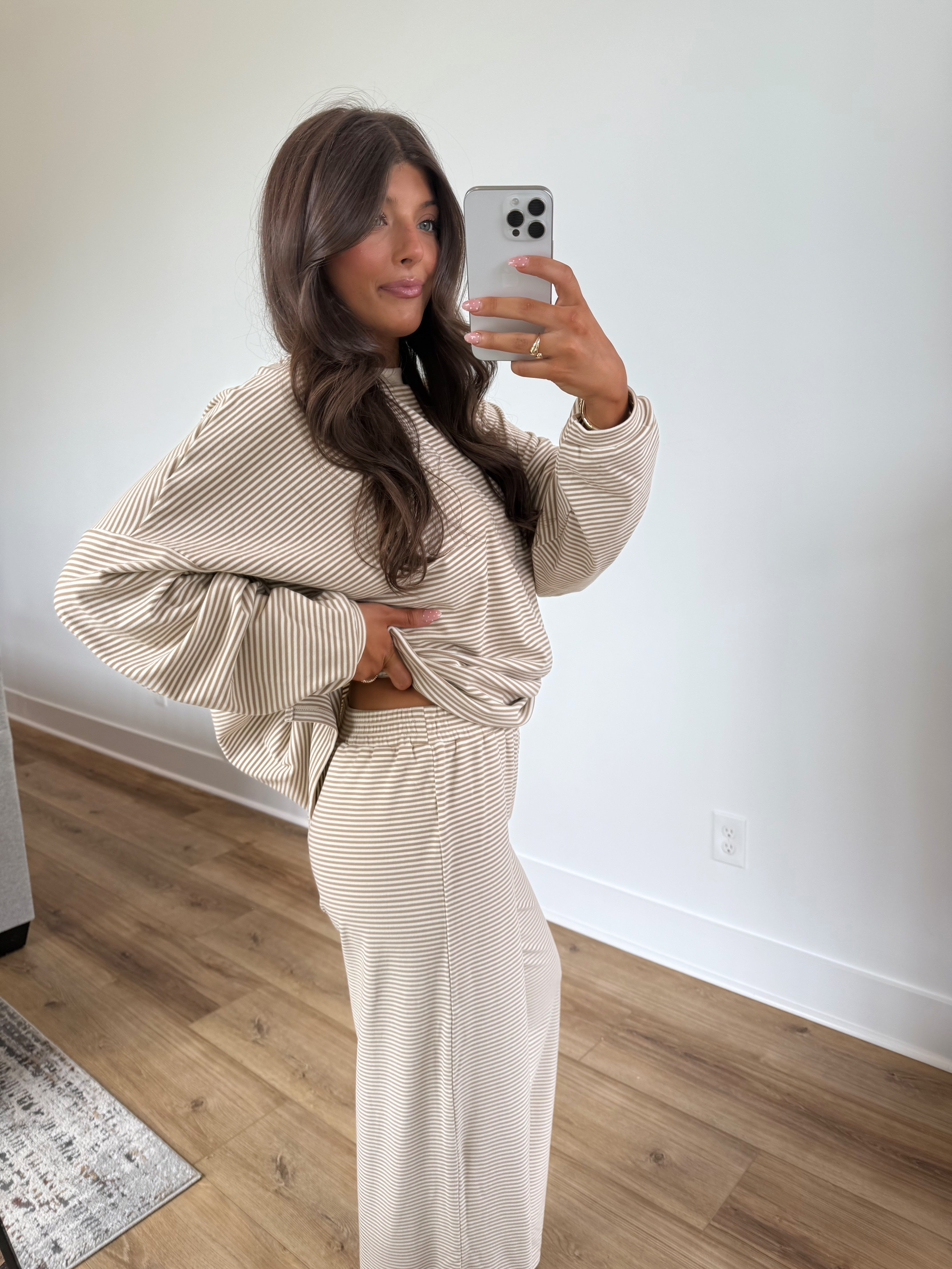 October Fleece BOTTOMS (Tan/Cream)