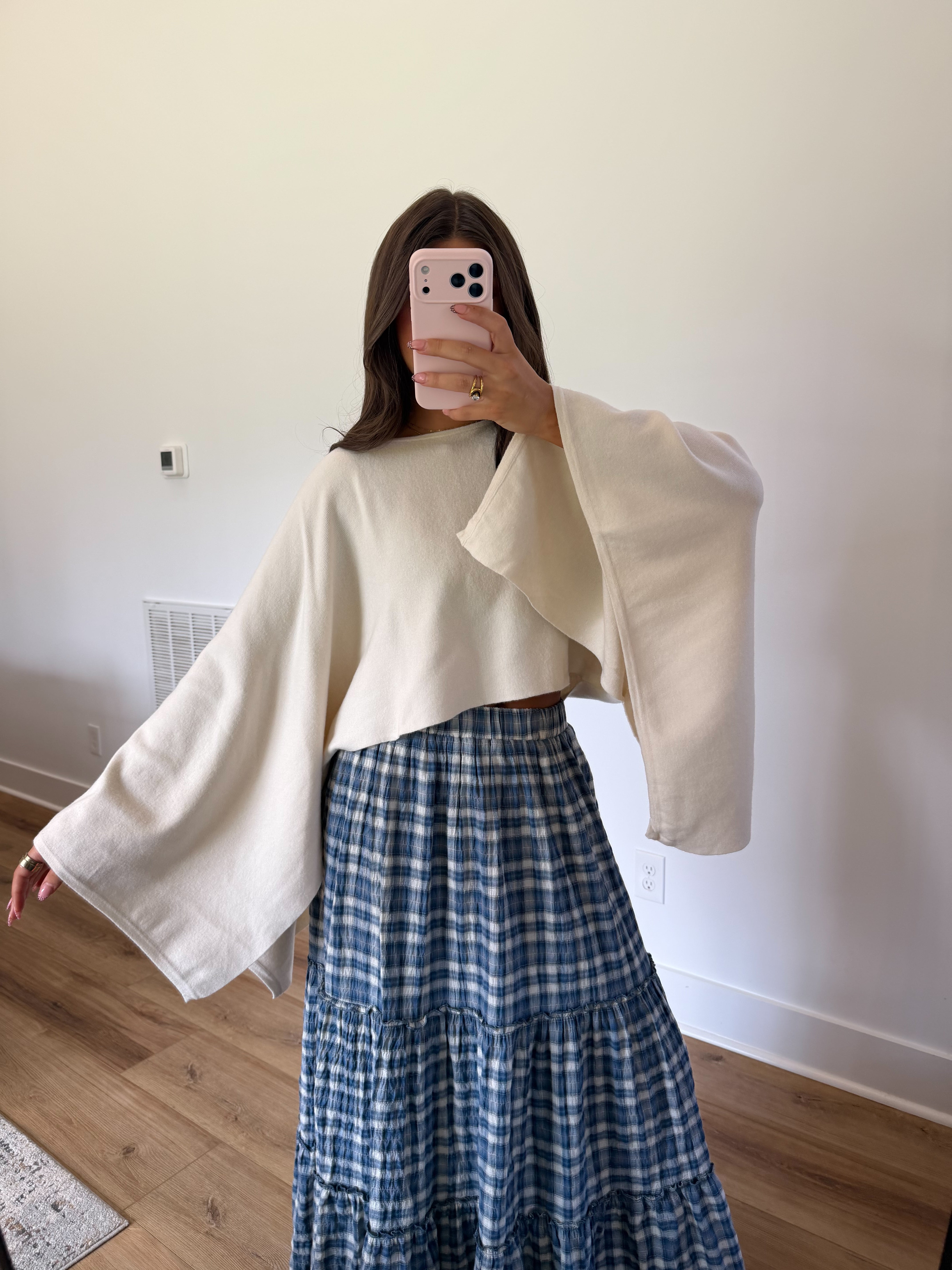 Cream Cape Top