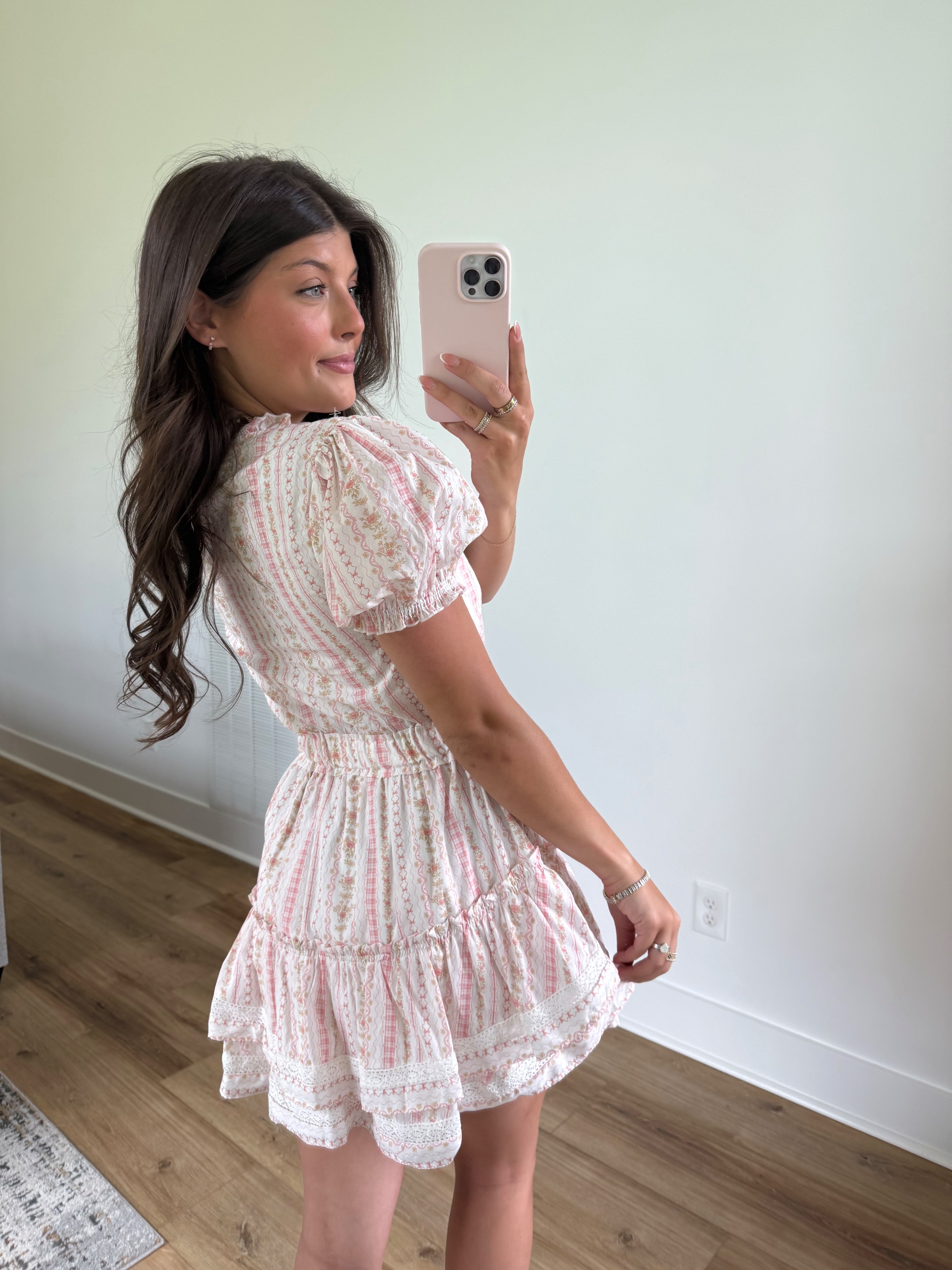 Krissy Pink Fancy Mini Dress