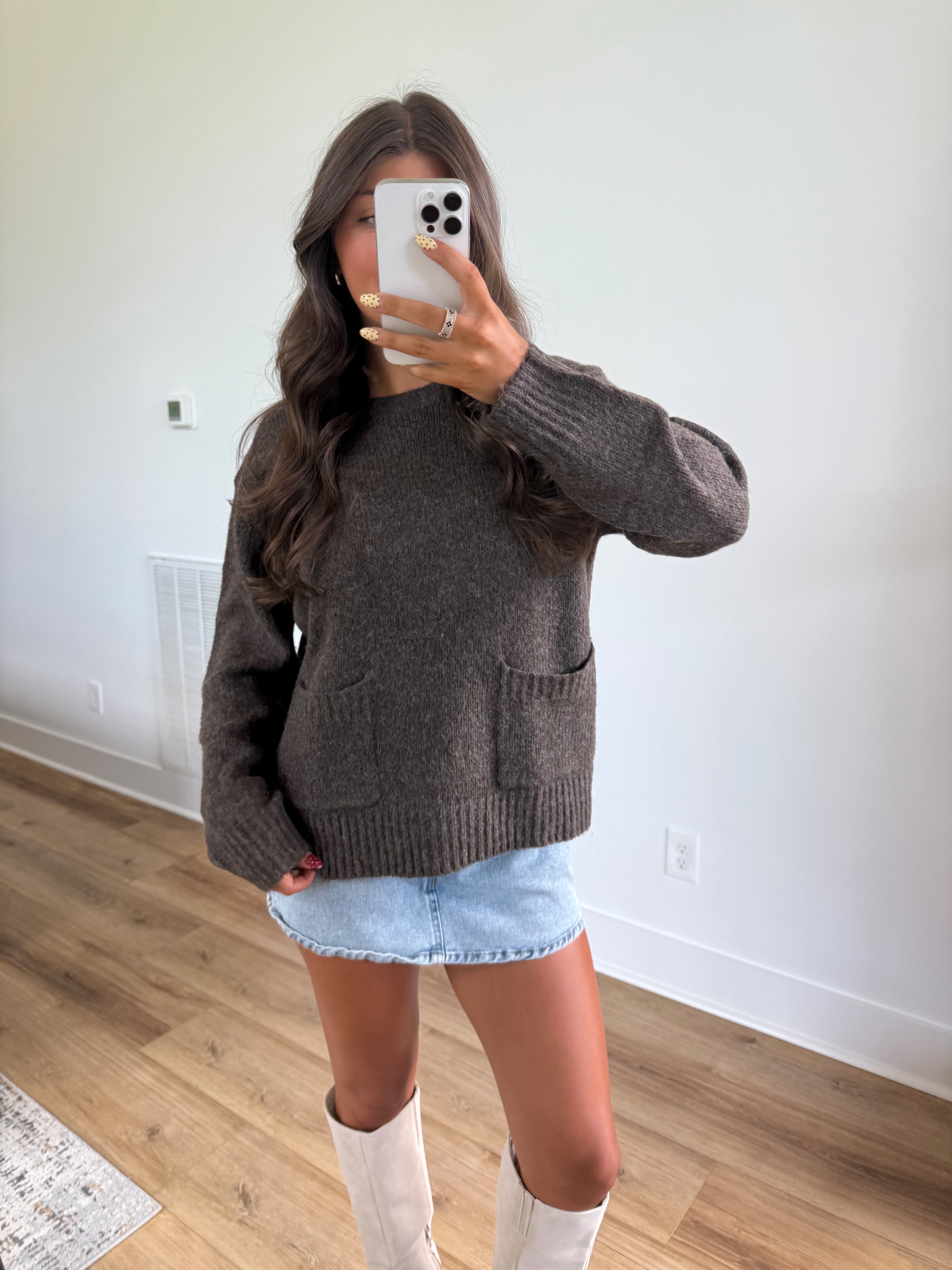 Snuggle Up Sweater (Dark Brown)