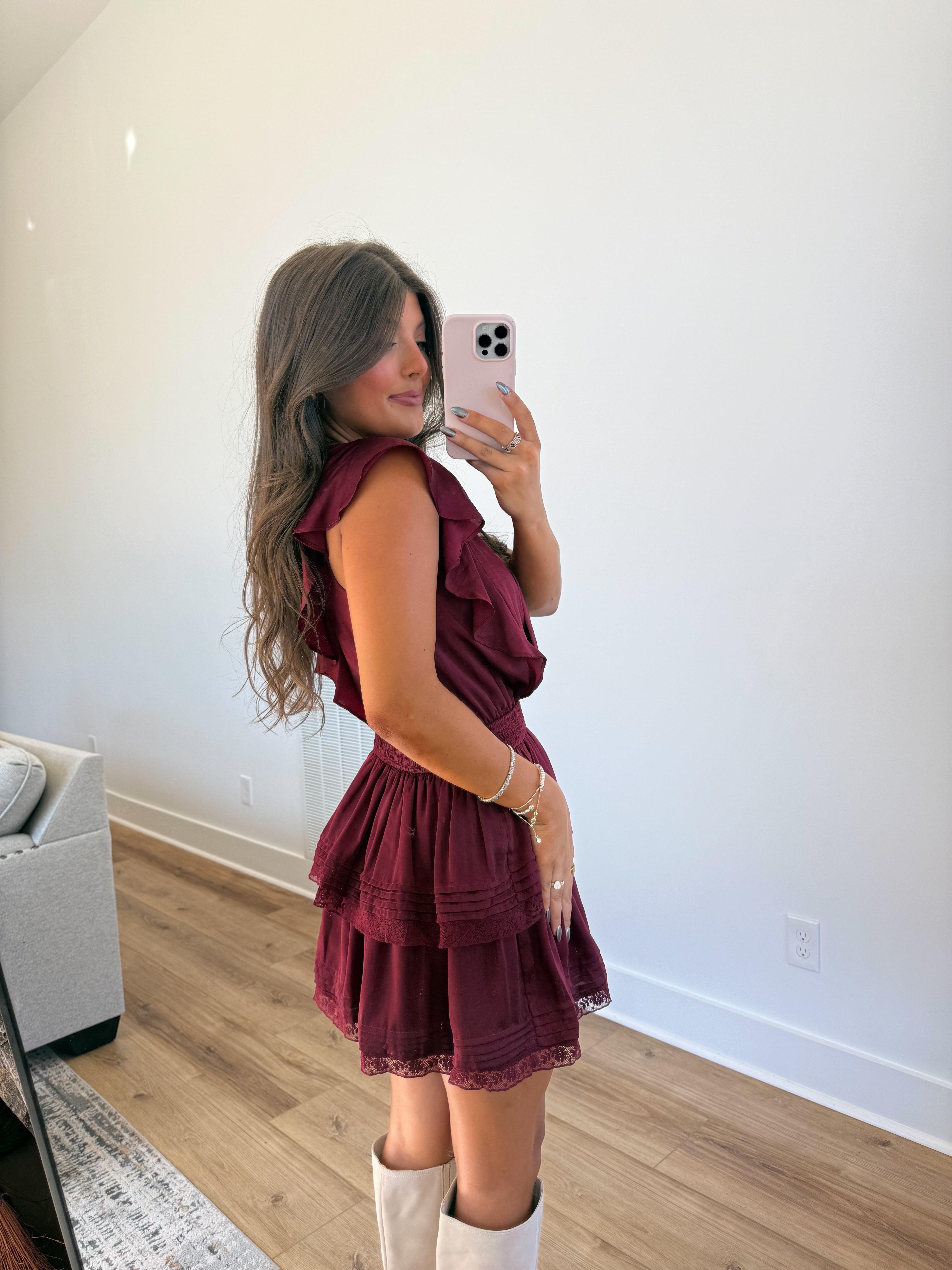 The Cranberry Ruffle Dress
