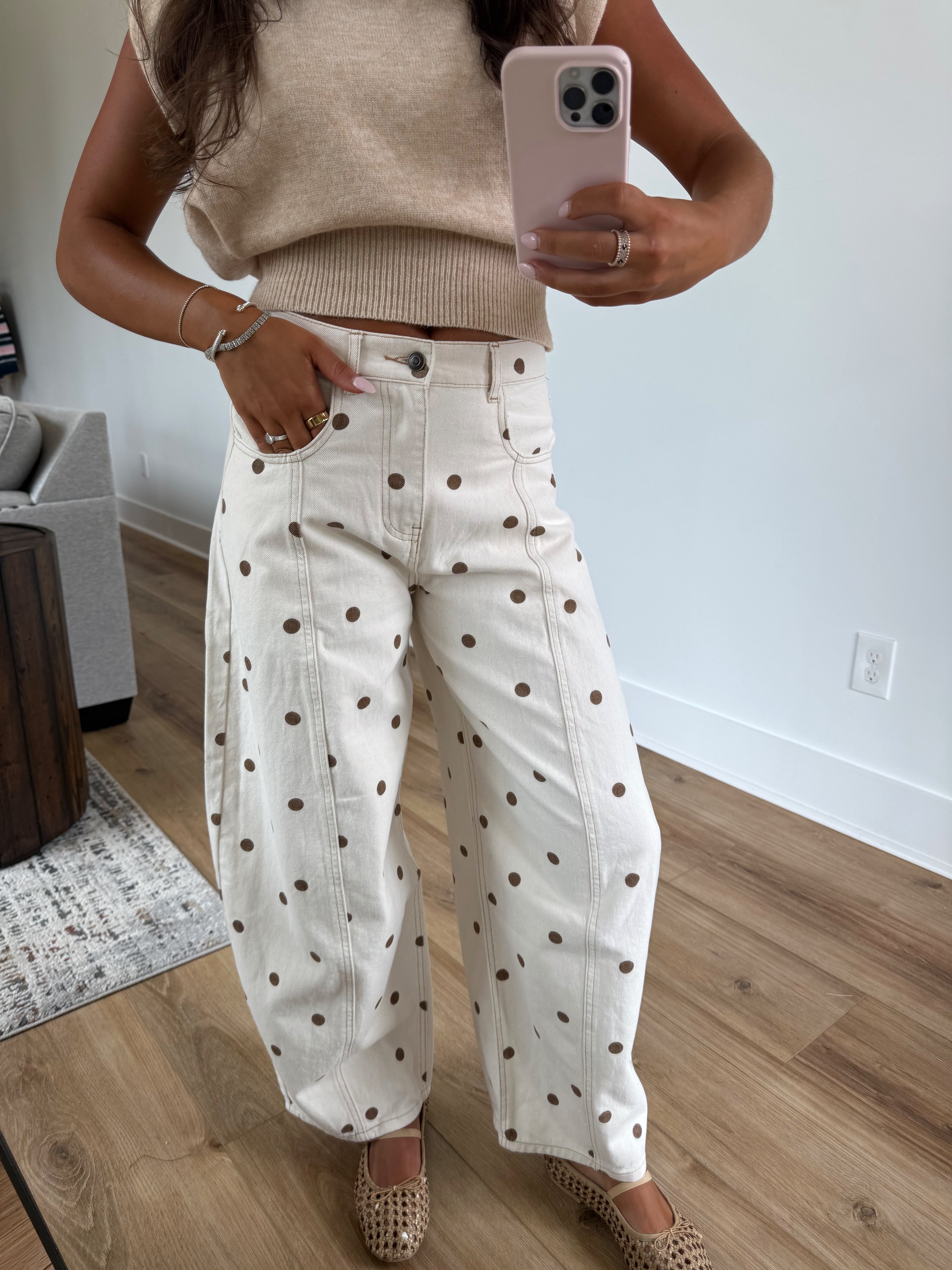 Chestnut Dots Jeans(PRE-ORDER (Mid-November)/ Restock)