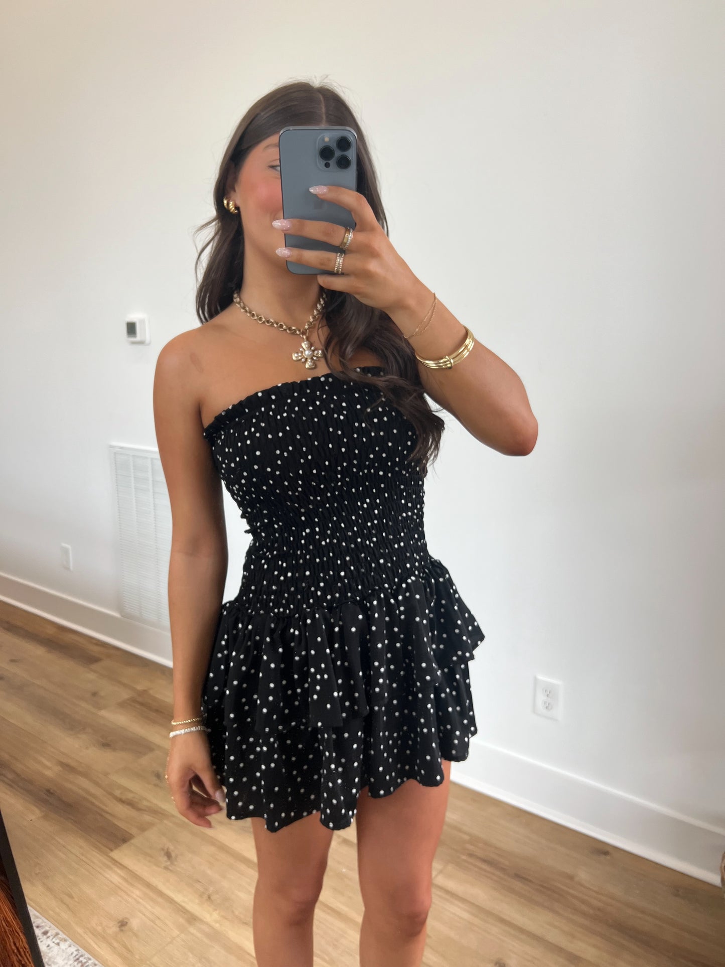 Date Night Polka Dot Mini Dress