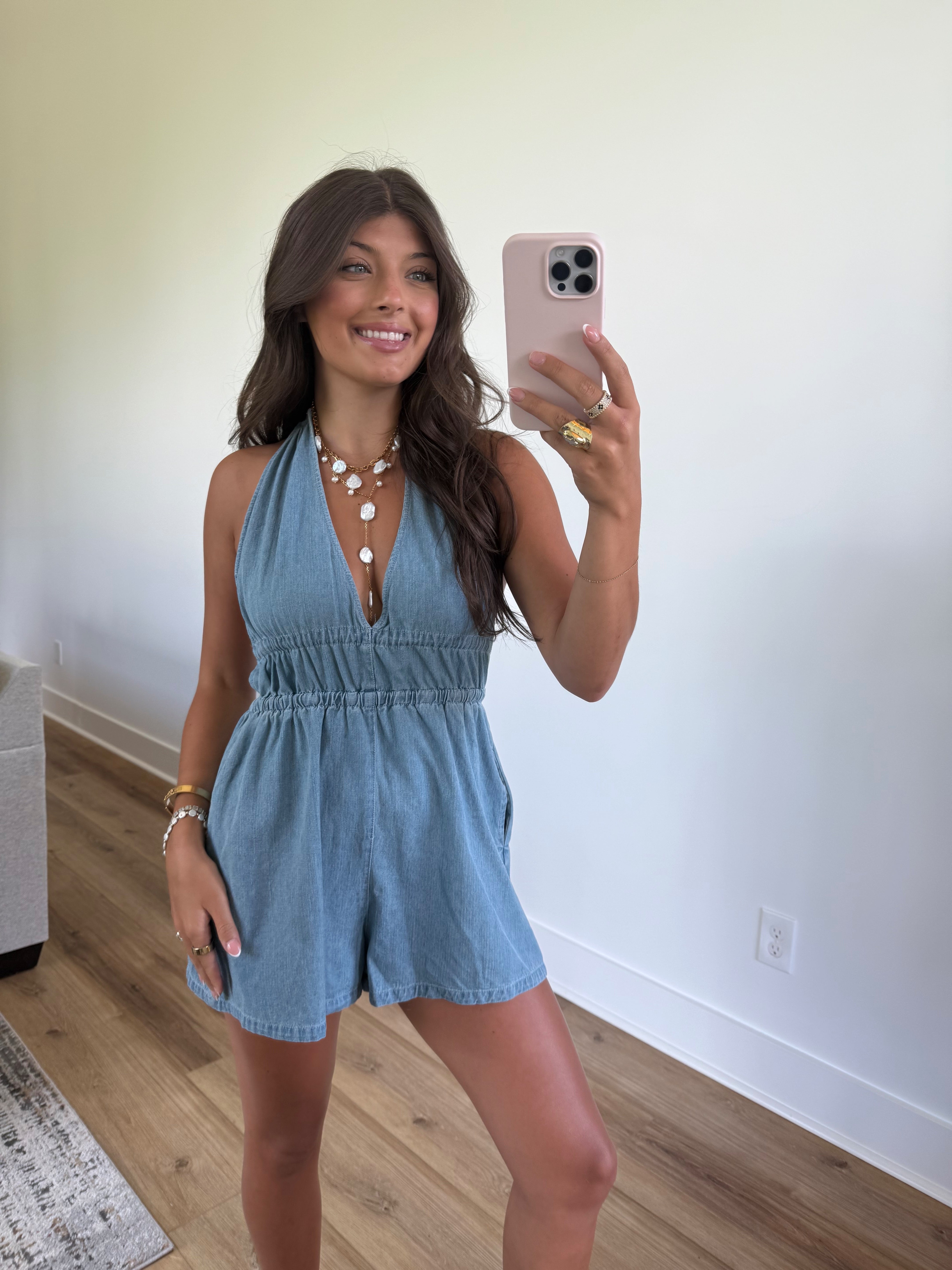 Blue Jean Baby Romper