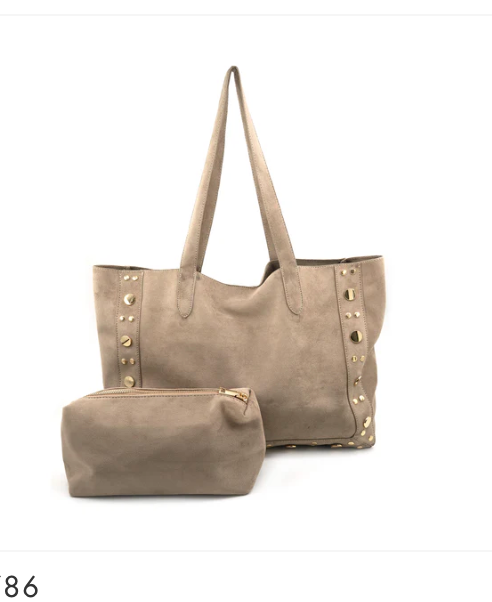 Gilmore Suede Tote (Taupe)