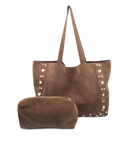 Gilmore Suede Tote (Chocolate)