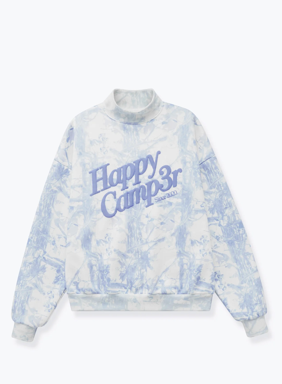 Blue Camo Mockneck