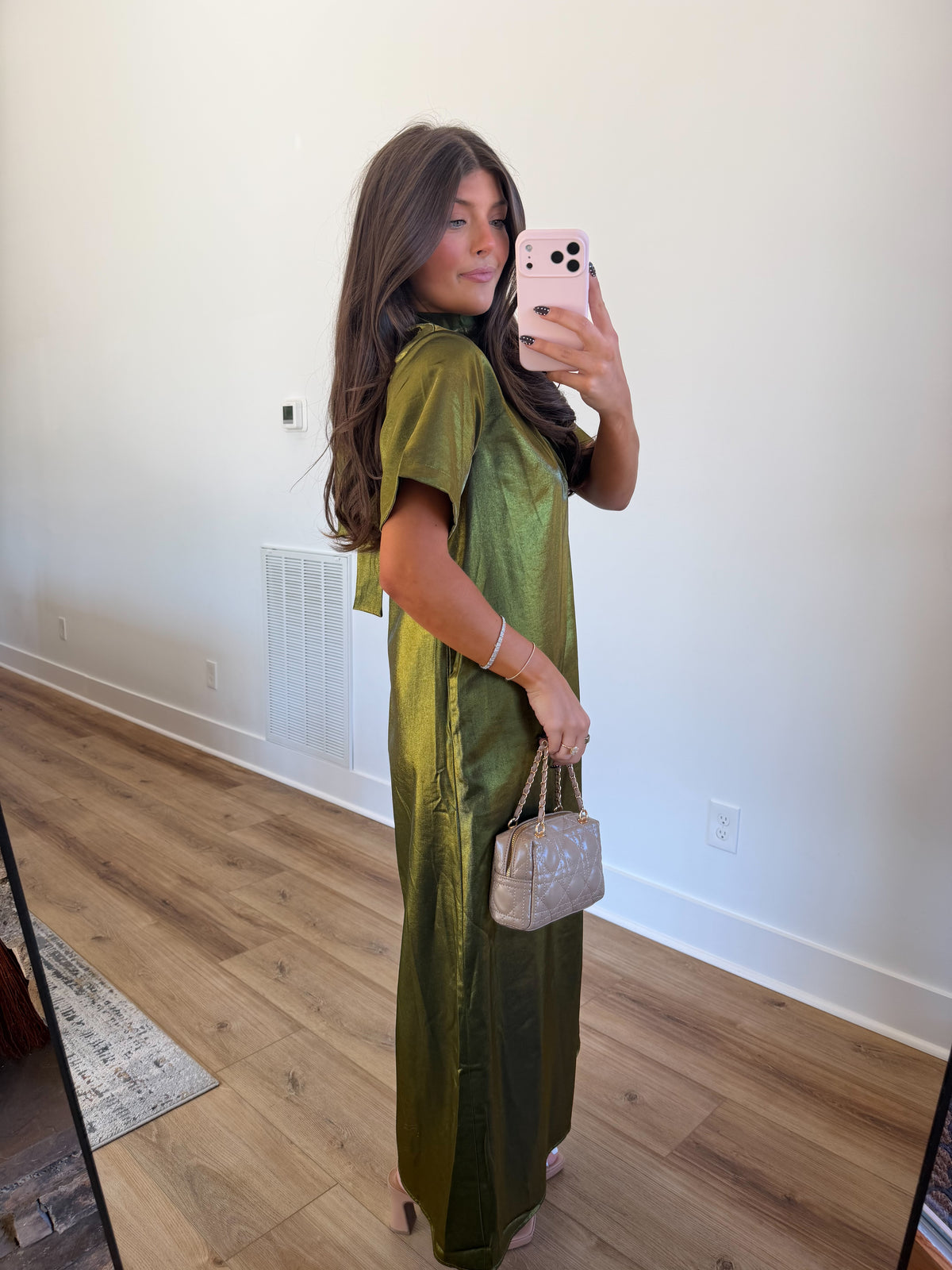 Golden Olive Maxi Dress