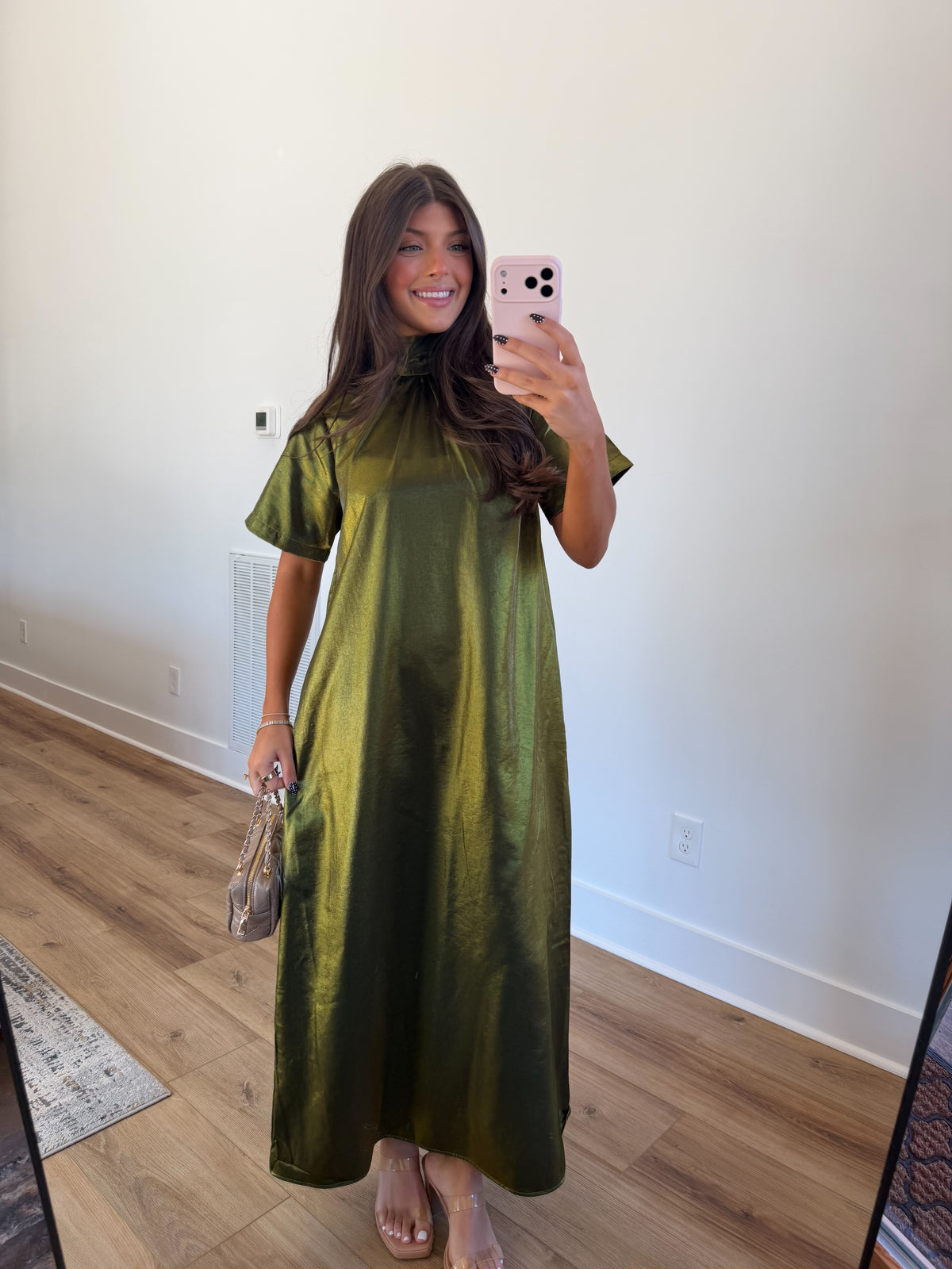 Golden Olive Maxi Dress