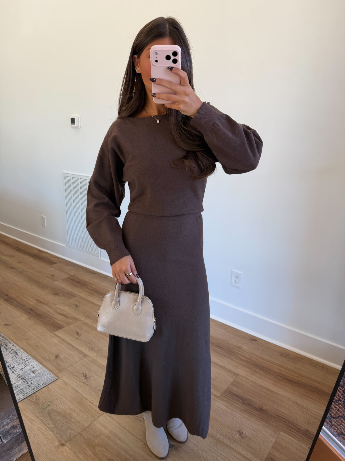 Rich Mocha Sweater Dress