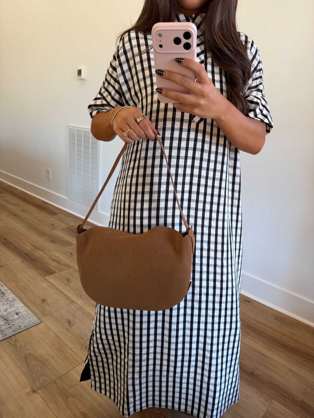 Tan Suede Shoulder Bag