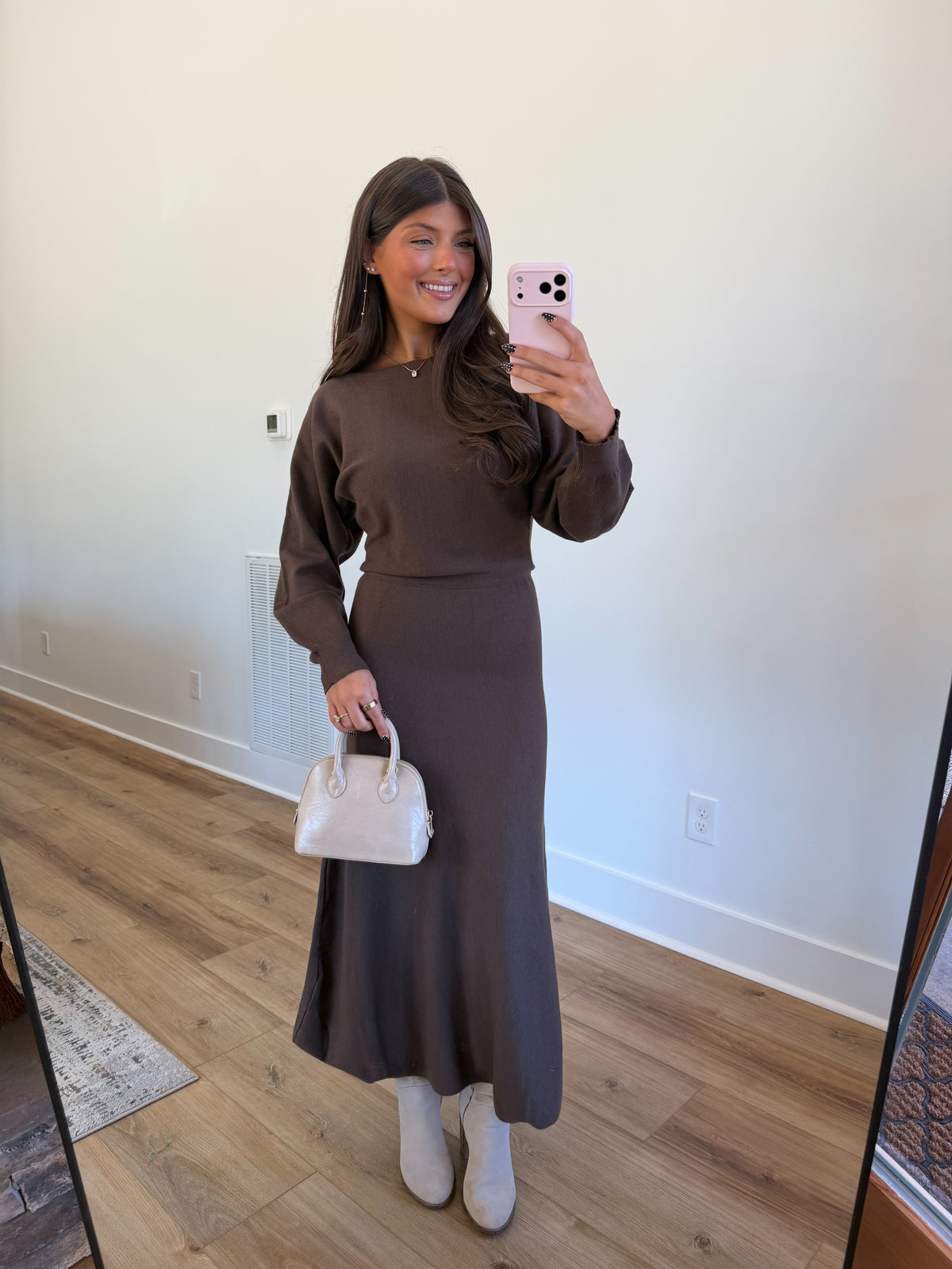 Rich Mocha Sweater Dress