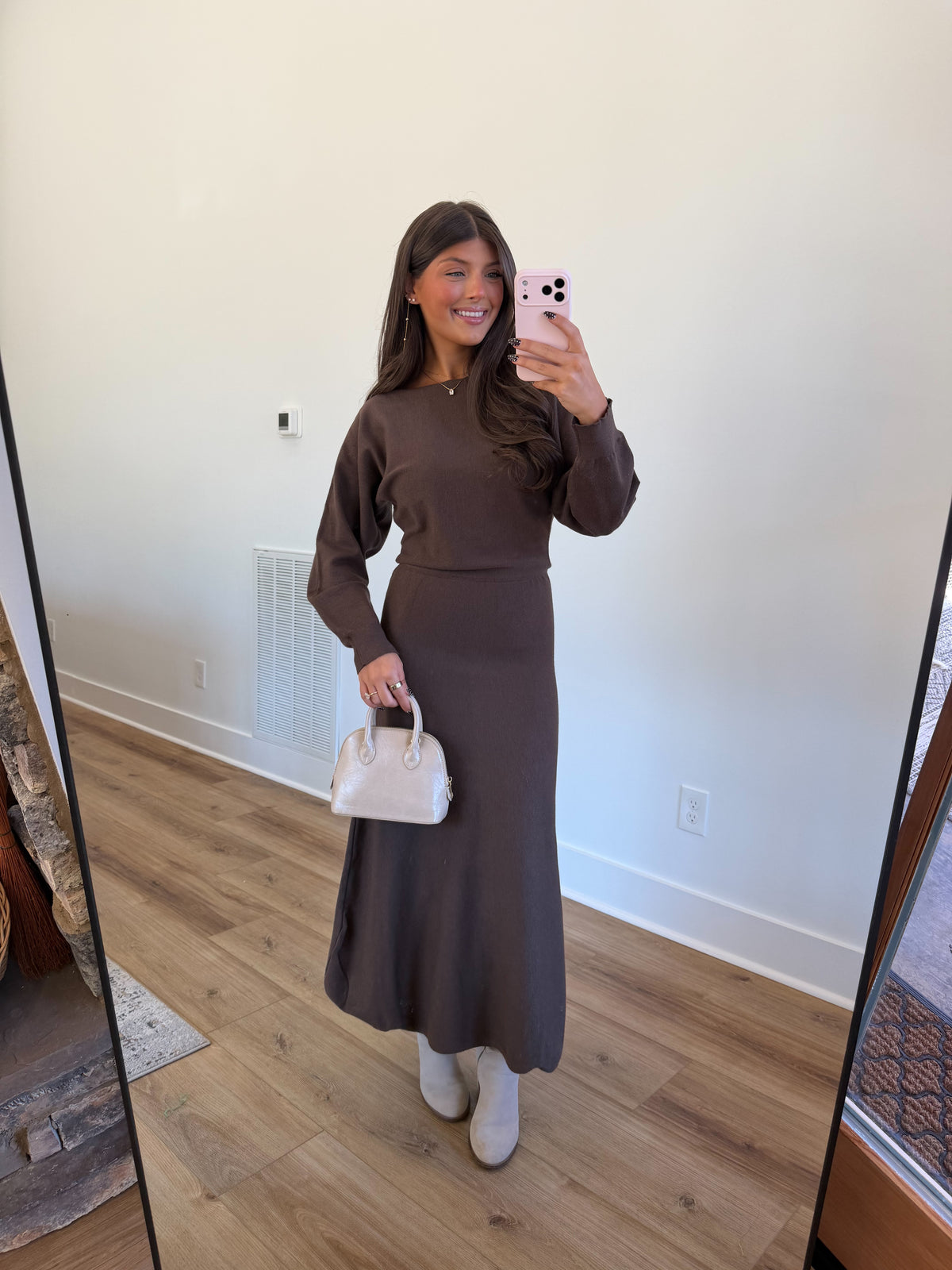 Rich Mocha Sweater Dress