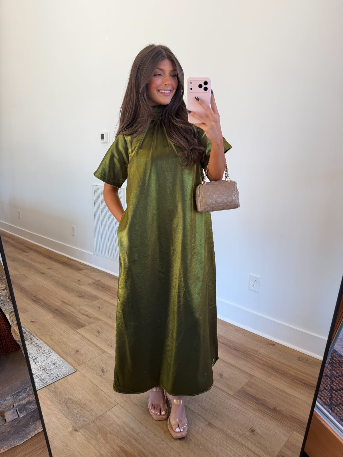Golden Olive Maxi Dress