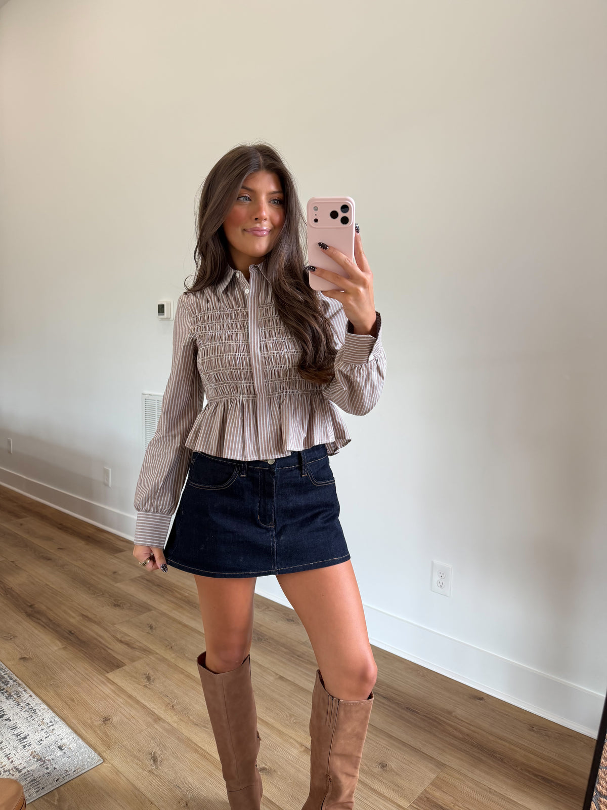 Kenny Stripe Ruched Top