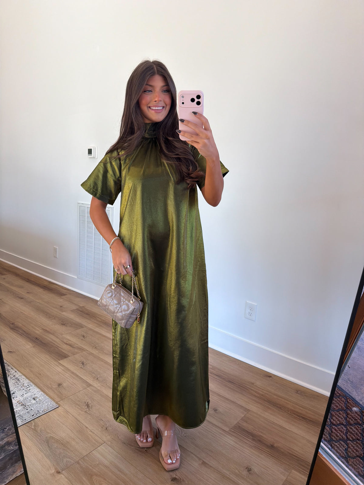 Golden Olive Maxi Dress