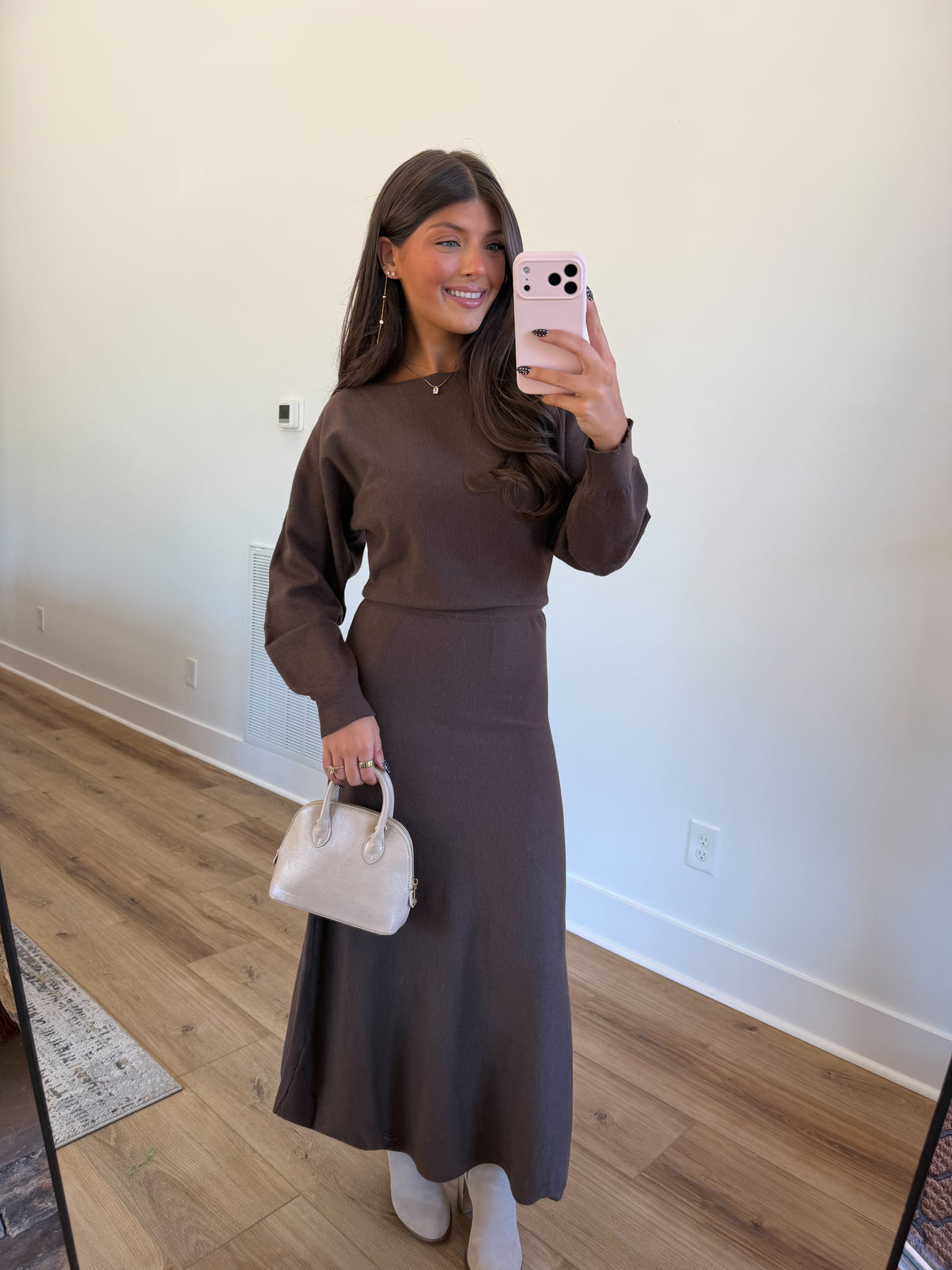 Rich Mocha Sweater Dress
