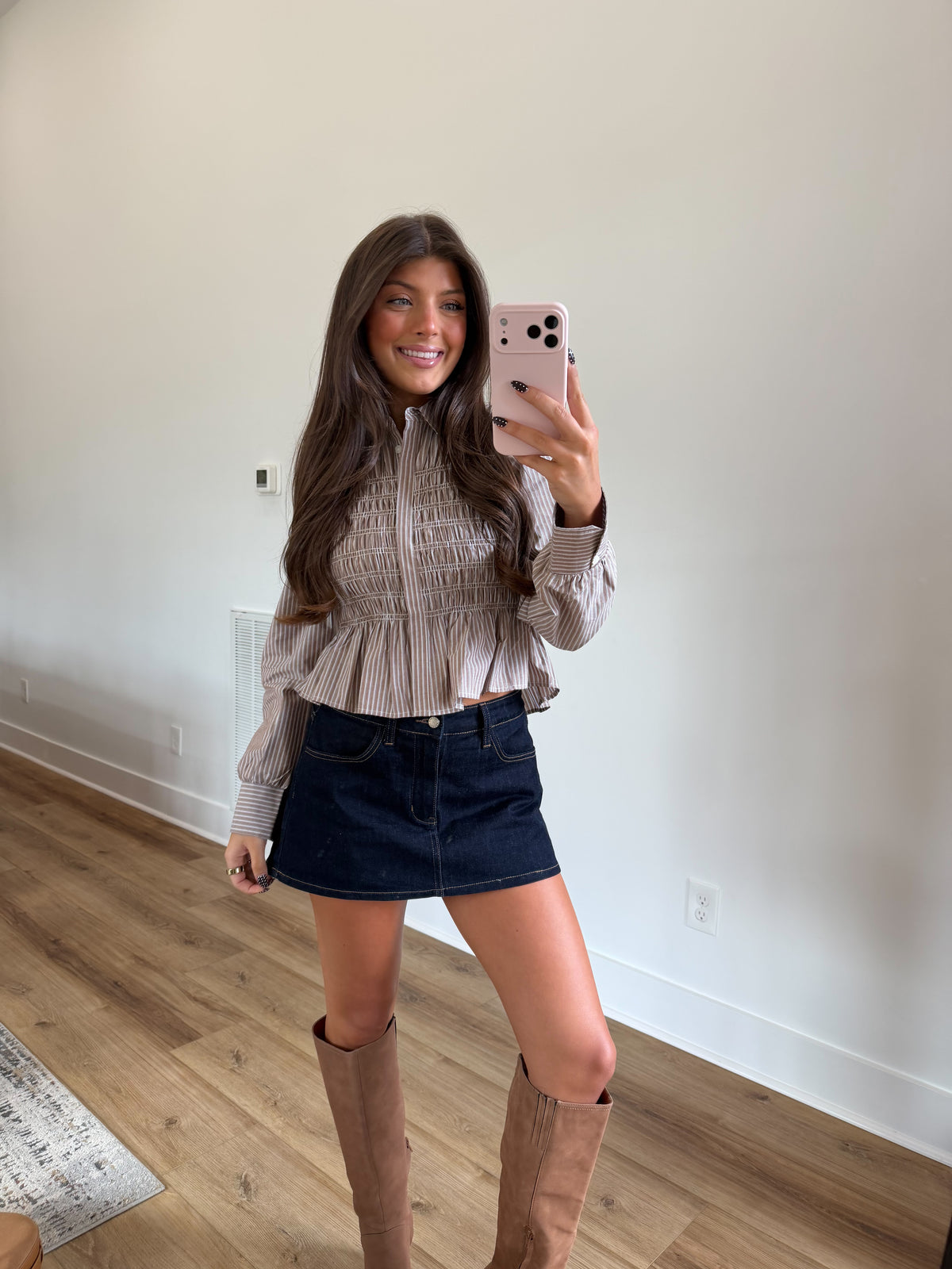 Kenny Stripe Ruched Top