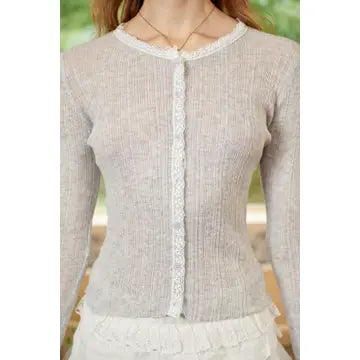 Silver Lace Cardigan