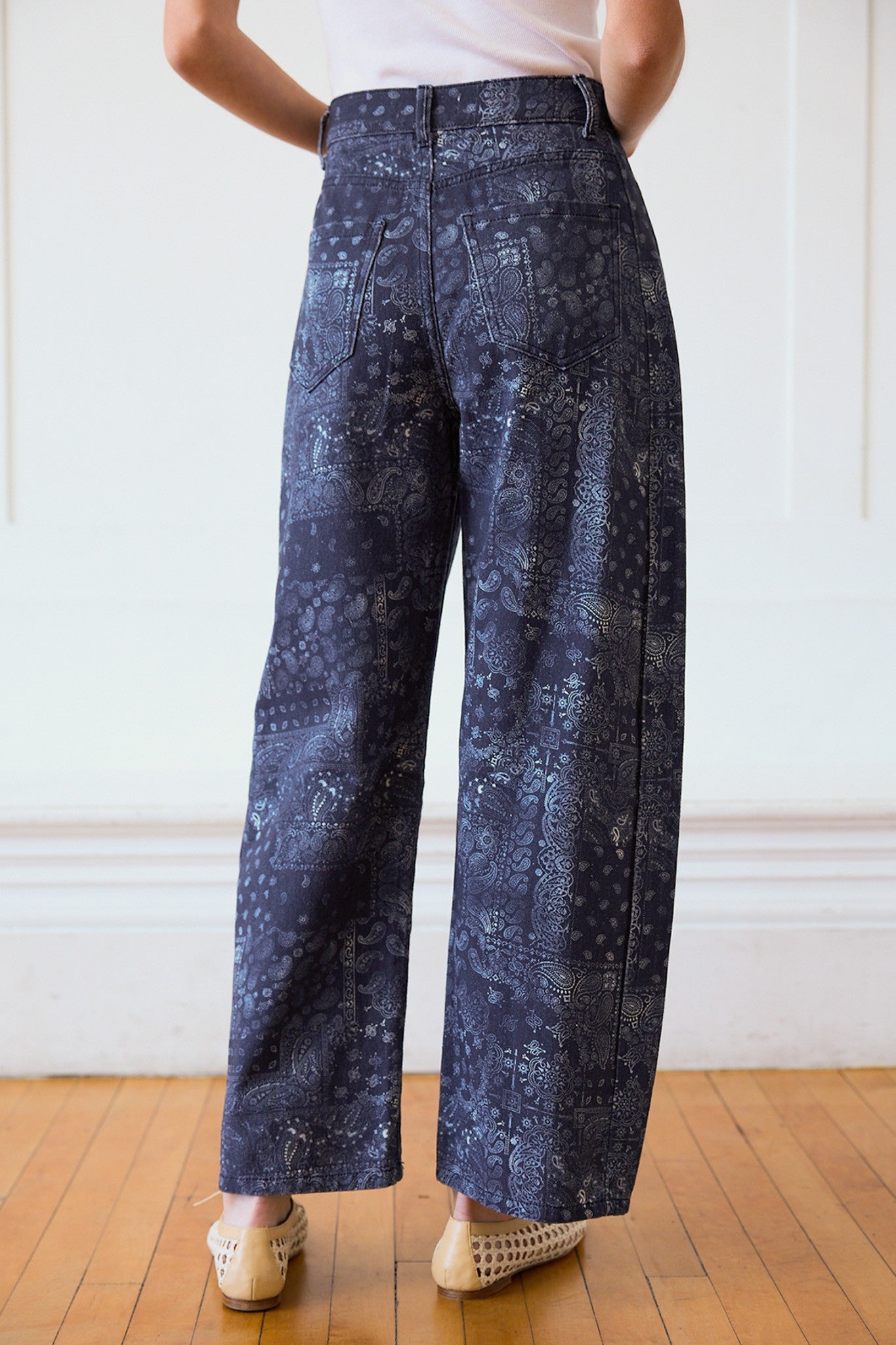 Paisley Denim Jeans (Blue)