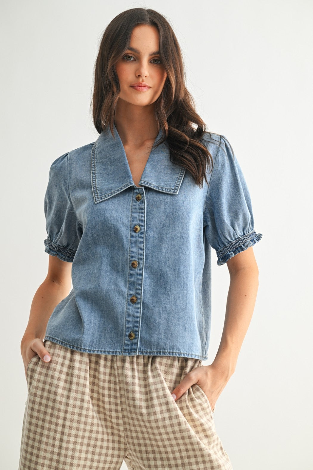 Adelaide Denim Top