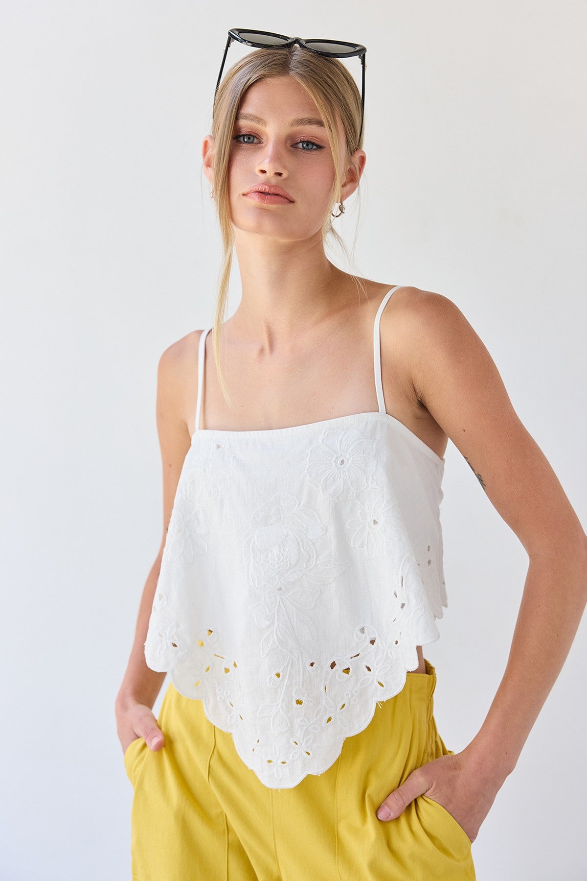 Eyelet Lane Shorts Set