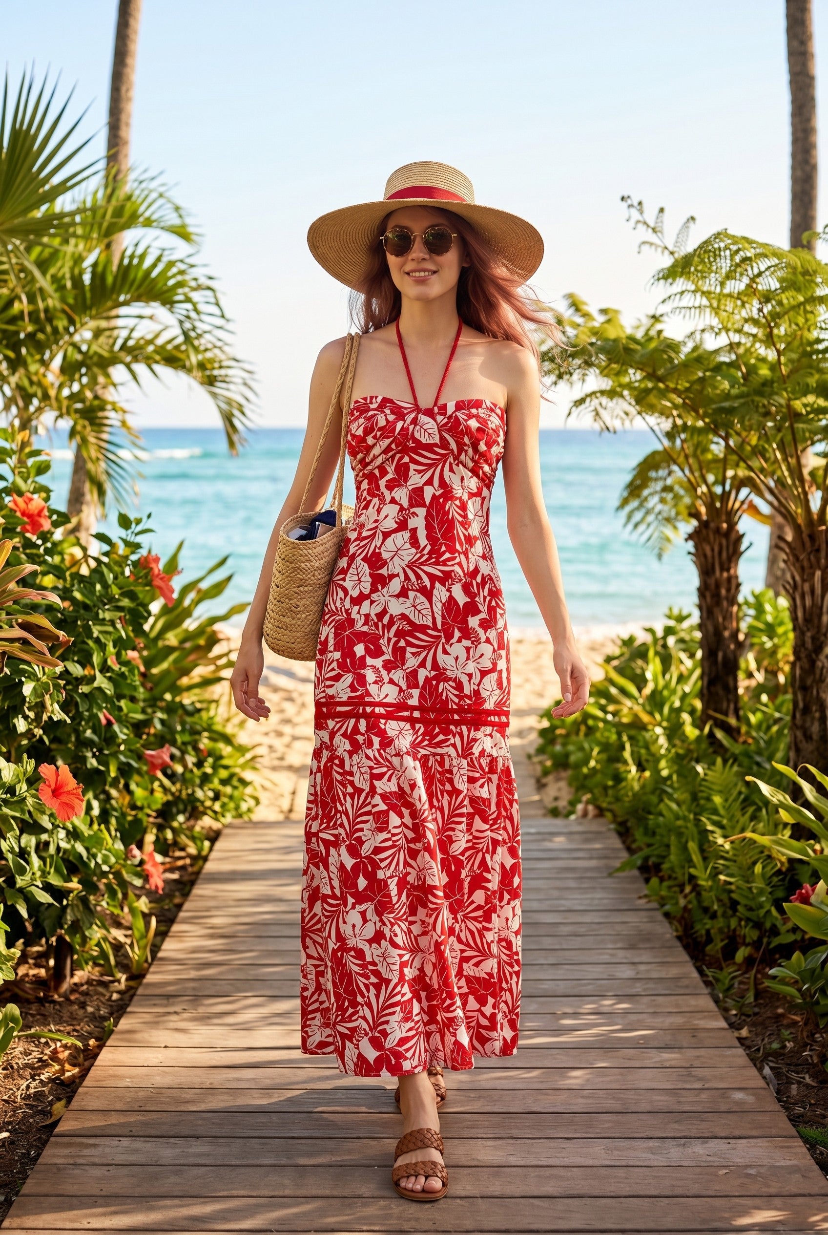 Red Tropics Dress