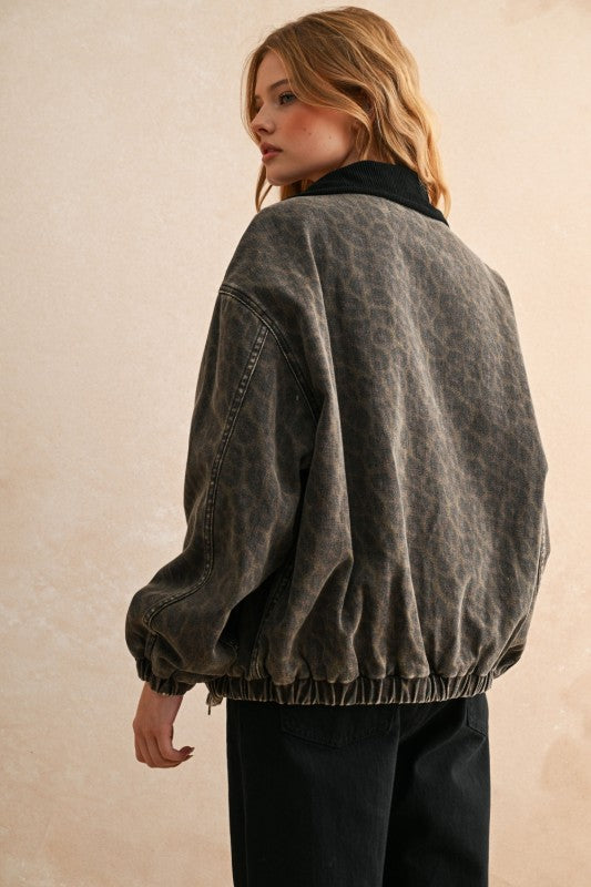 The Faded Cheetah Jacket END OF NOV.)/ RESTOCK)