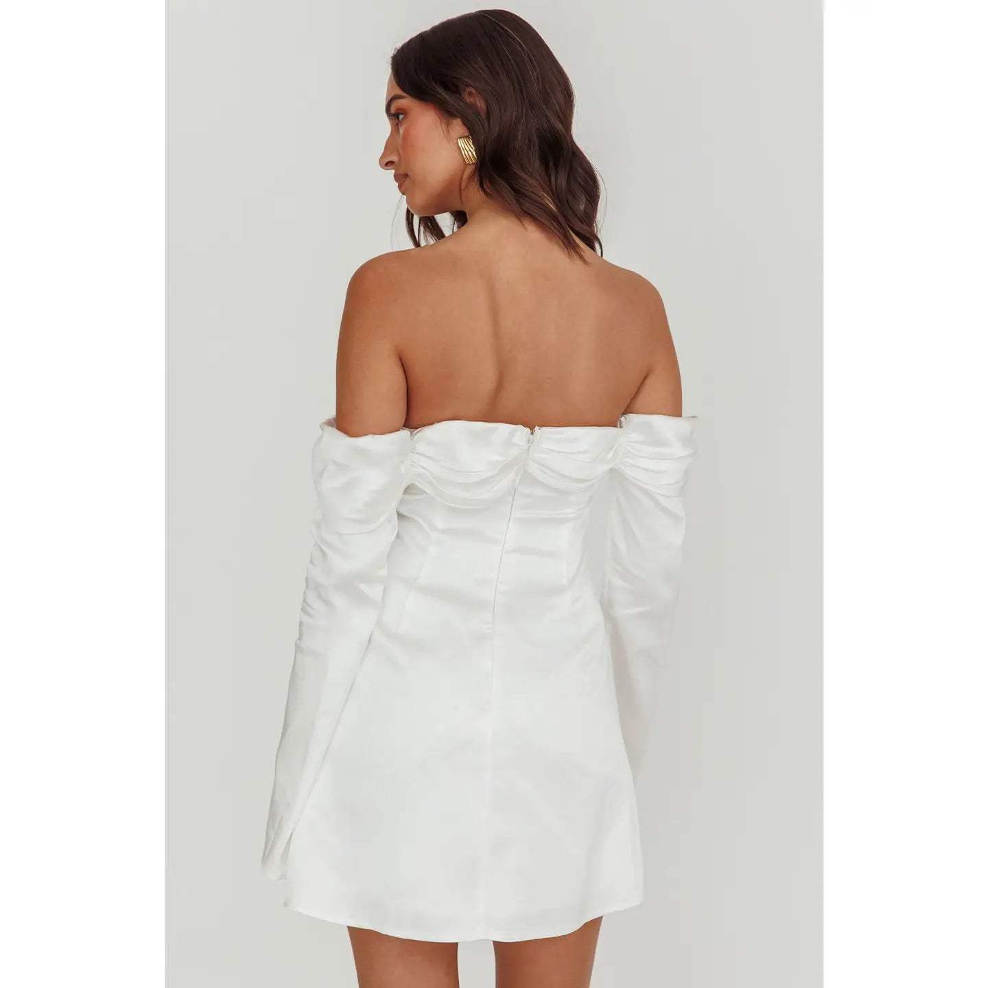 Satin Bow Mini Dress