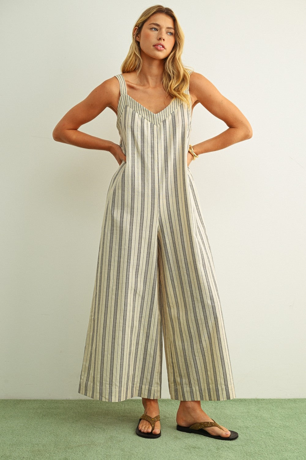 Melanie Stripe Jumpsuit