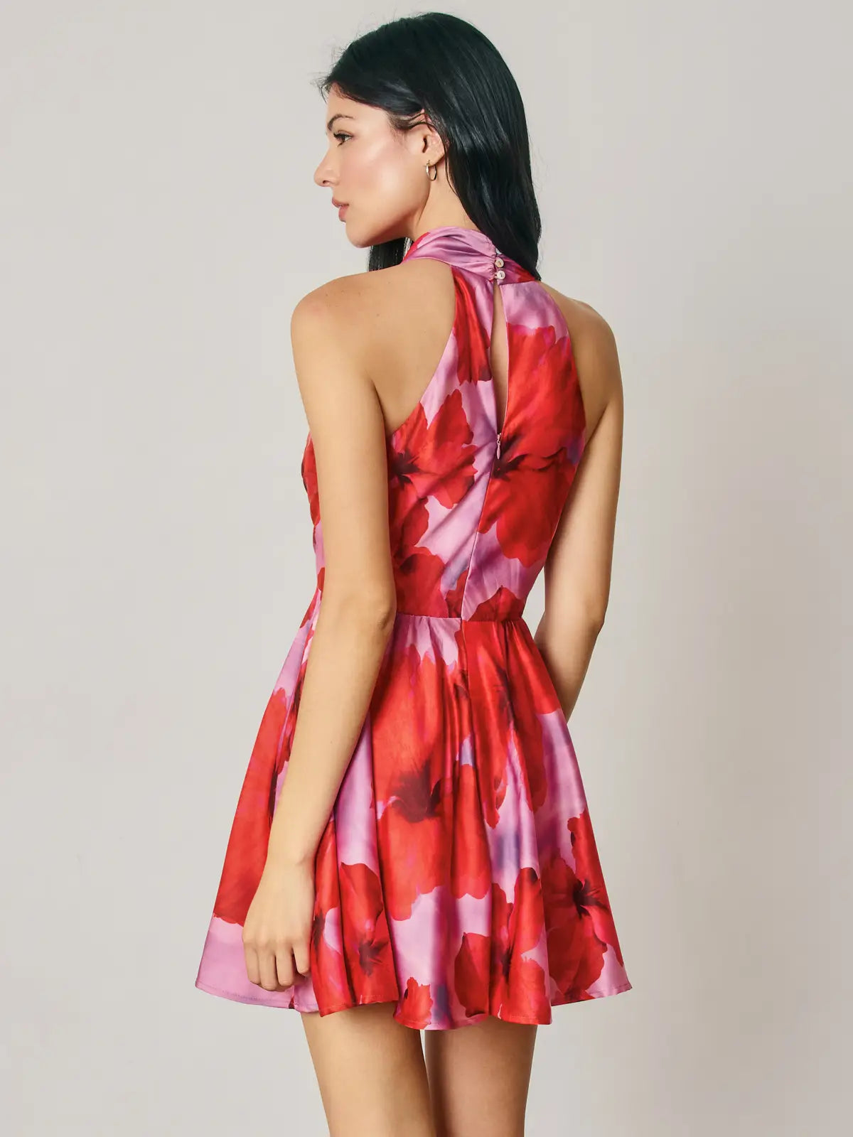 Hibiscus Bloom Mini Dress