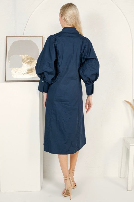 Sunday Morning Midi Dress (Navy)