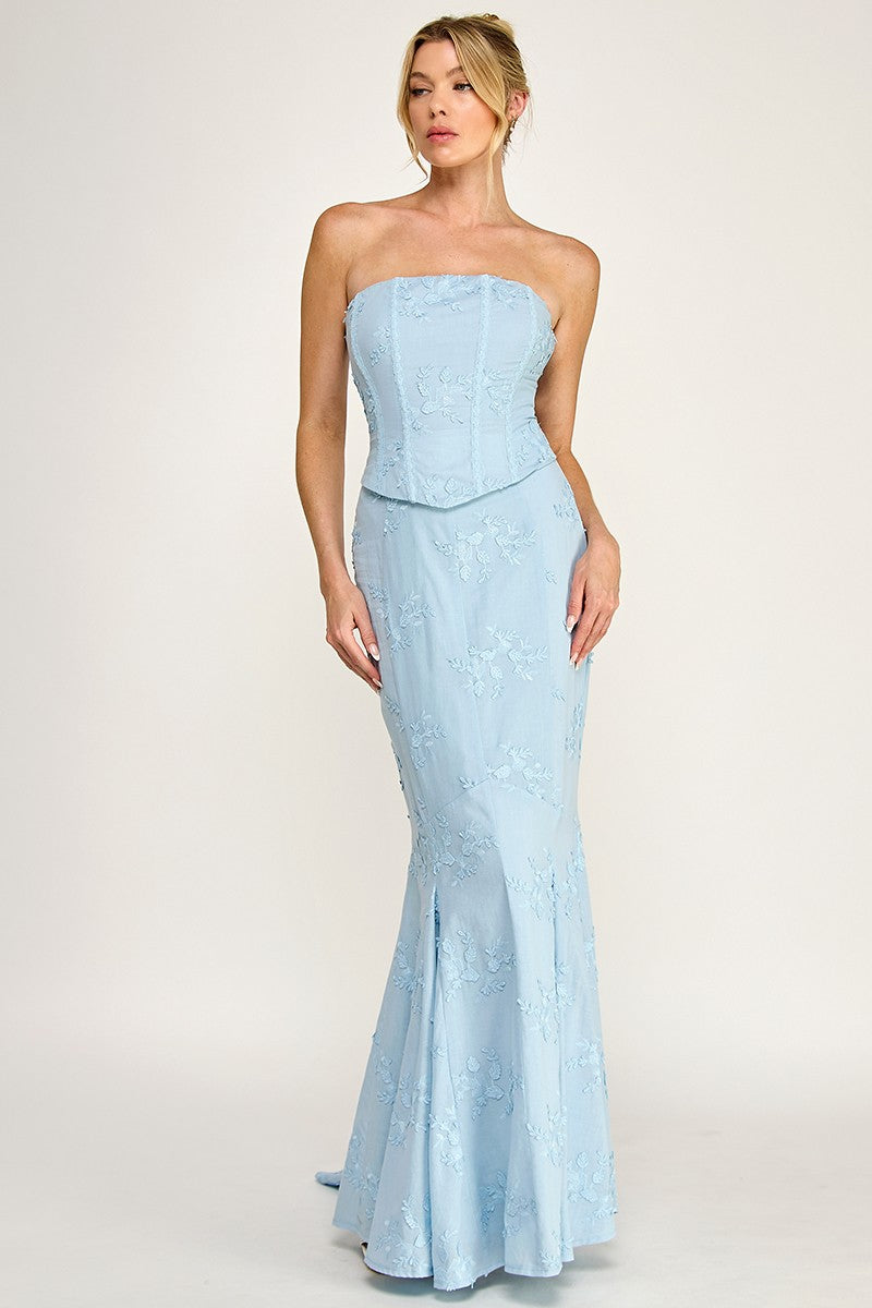The Veronica Lace Maxi (Blue)