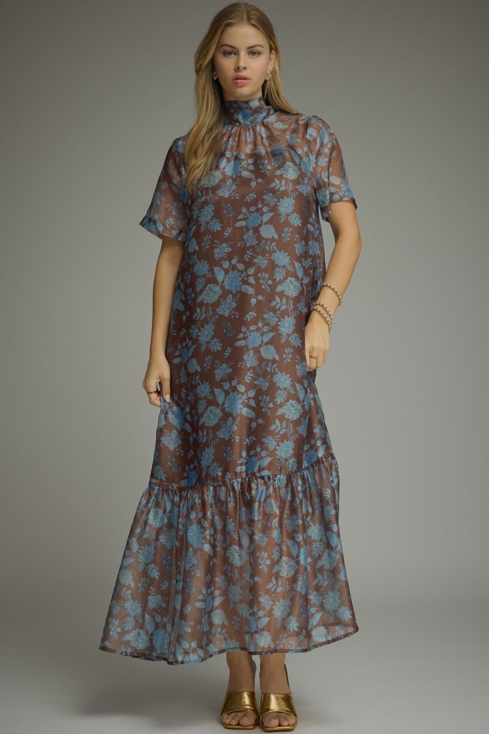 Floral Archive Dress (Brown) (PRE-ORDER)( 1st week of November)/ Restock)