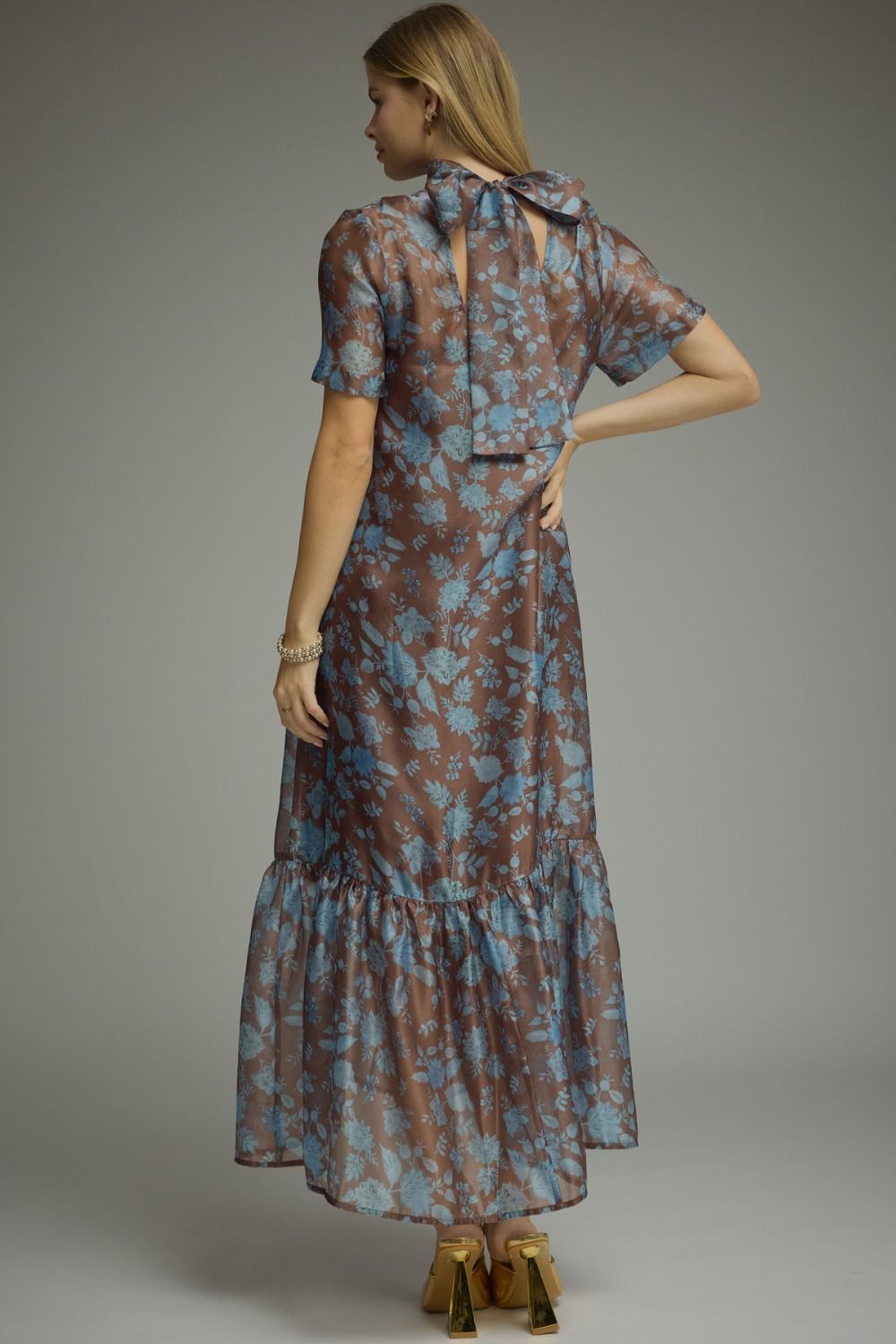 Floral Archive Dress (Brown) (PRE-ORDER)( 1st week of November)/ Restock)