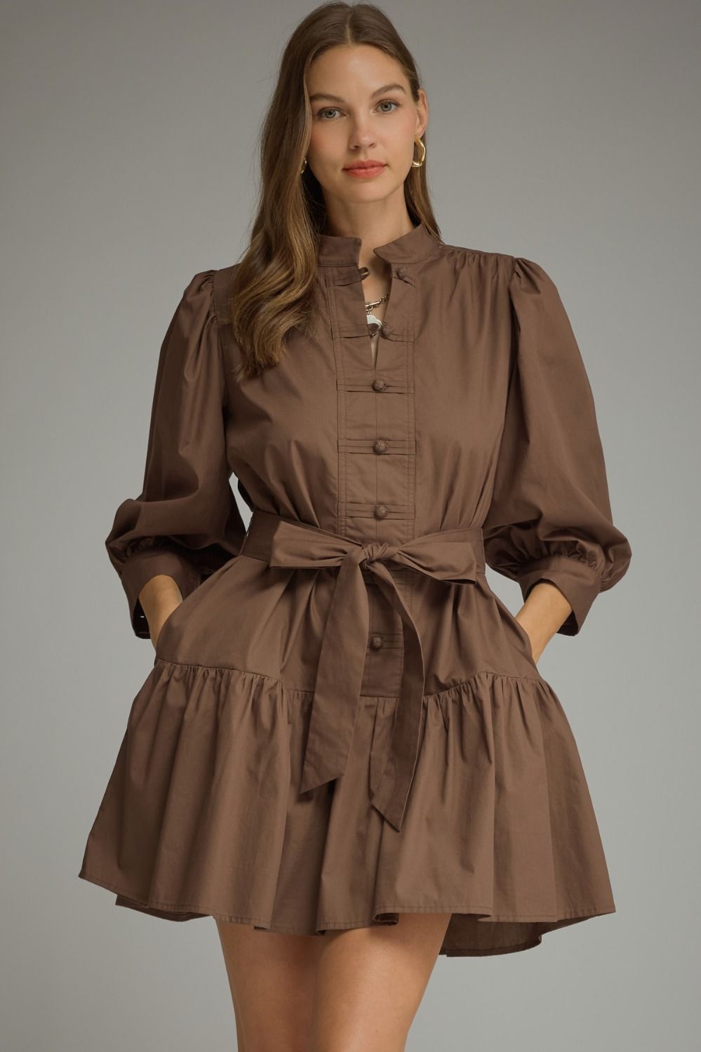 Chestnut Charm Mini Dress