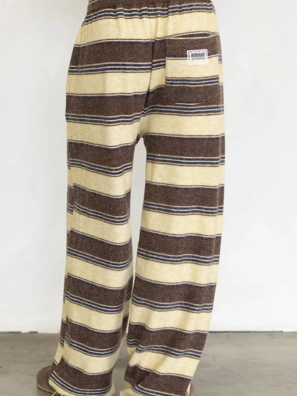 Retro Fleece Stripe Set (Honey/Brown)