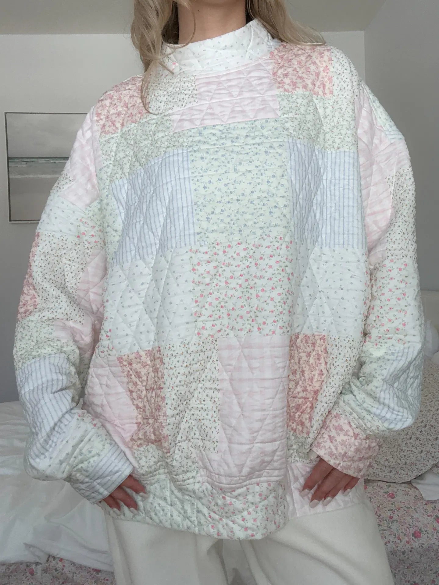 Cottage Quilt CREWNECK (Pink)