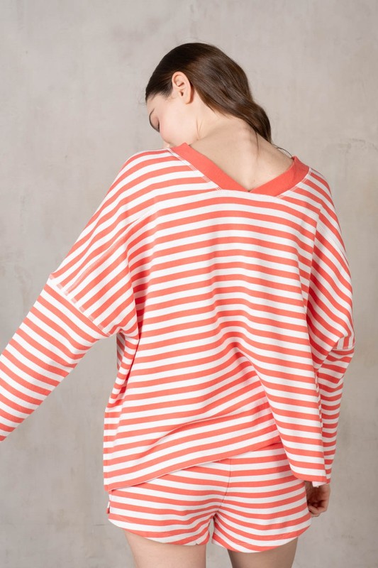 Travel Day Stripe Set (Coral)