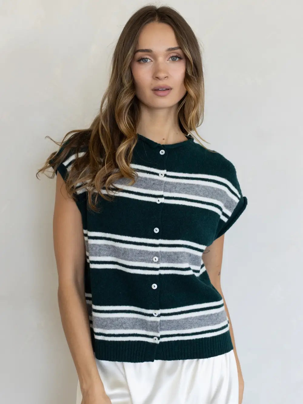 Evergreen Stripe Cardigan