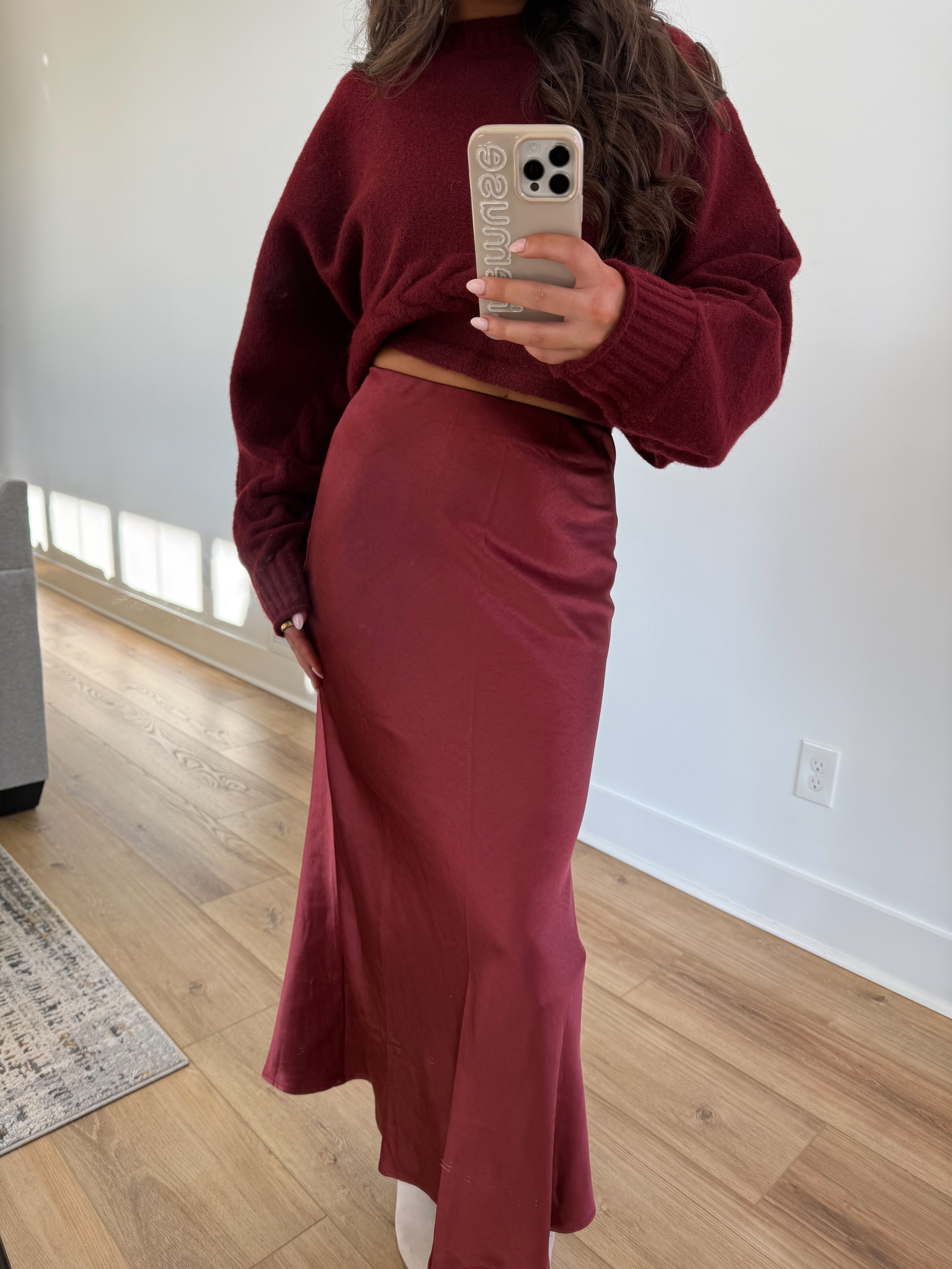 The Satin Ruby Skirt