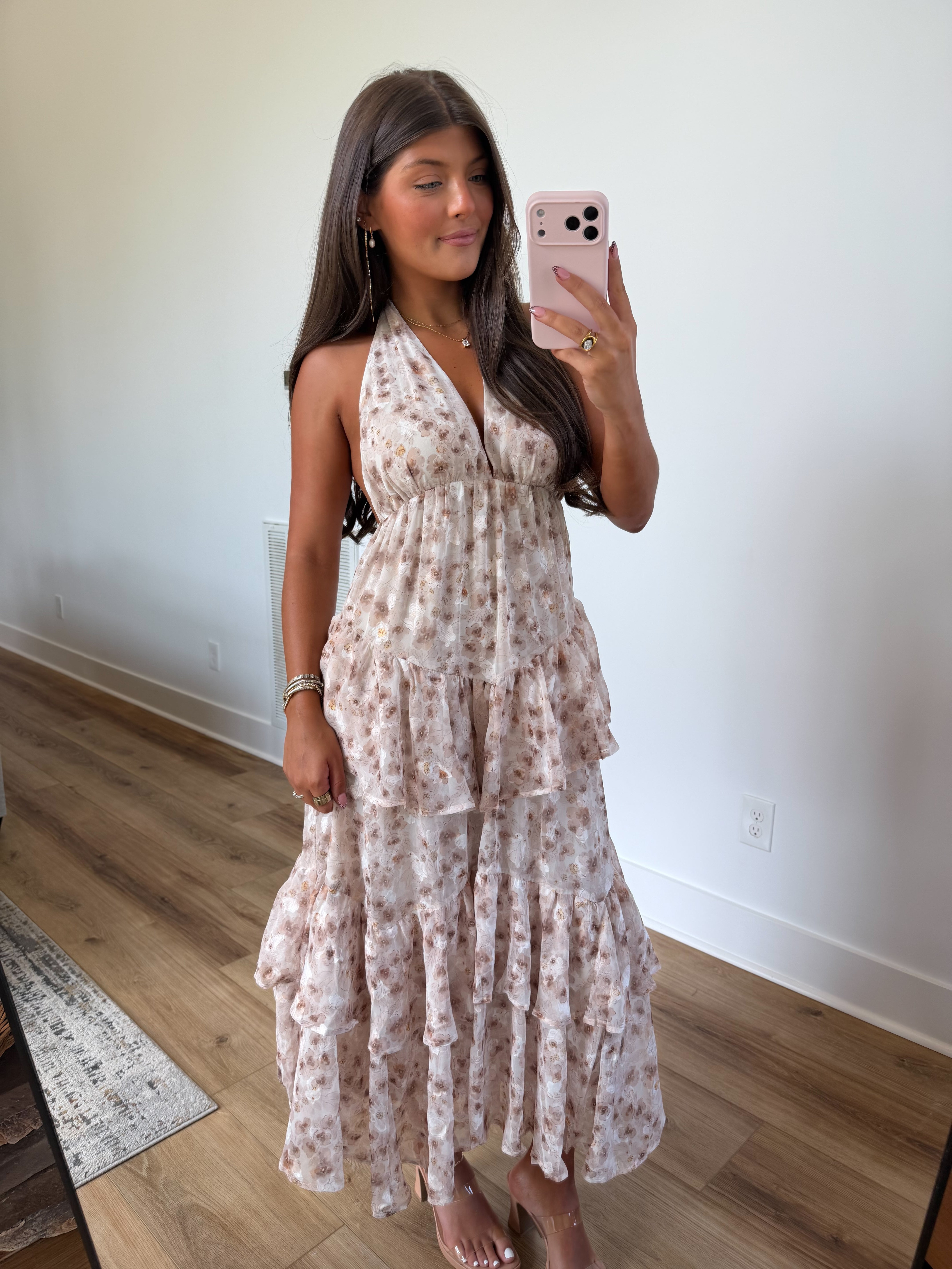 Oak & Ivory Ruffle Midi