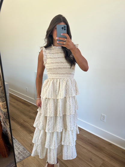 Flutter Frills Midi Dress