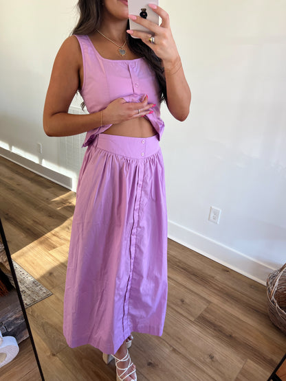 Lilac Belle Maxi Skirt Set