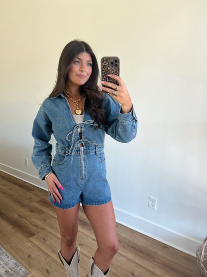 Boxy Bow Romper