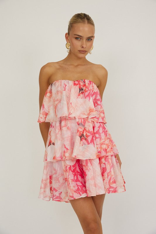 Noel Ruffle Mini Dress
