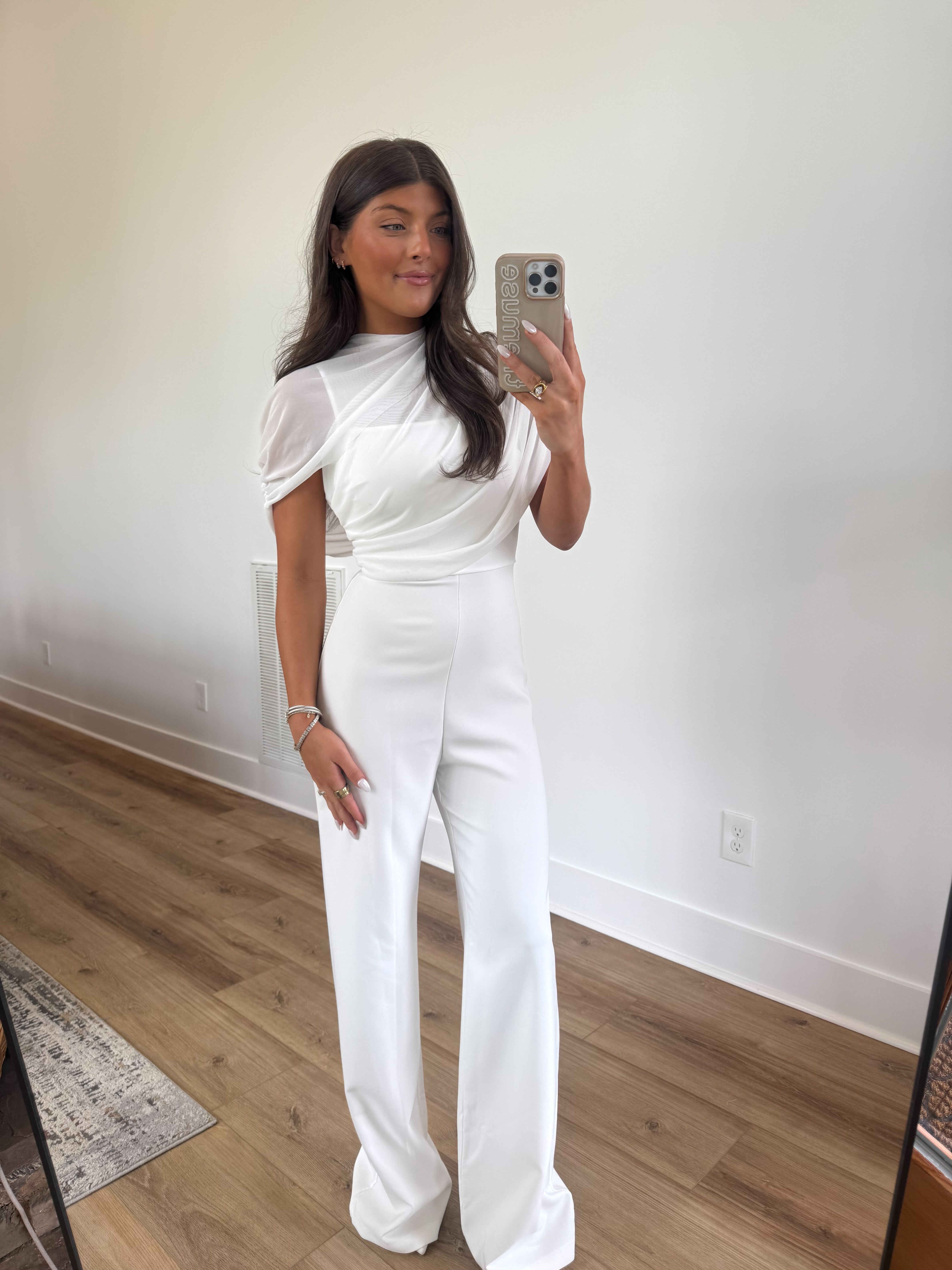 Elegant Caped Jumpsuit