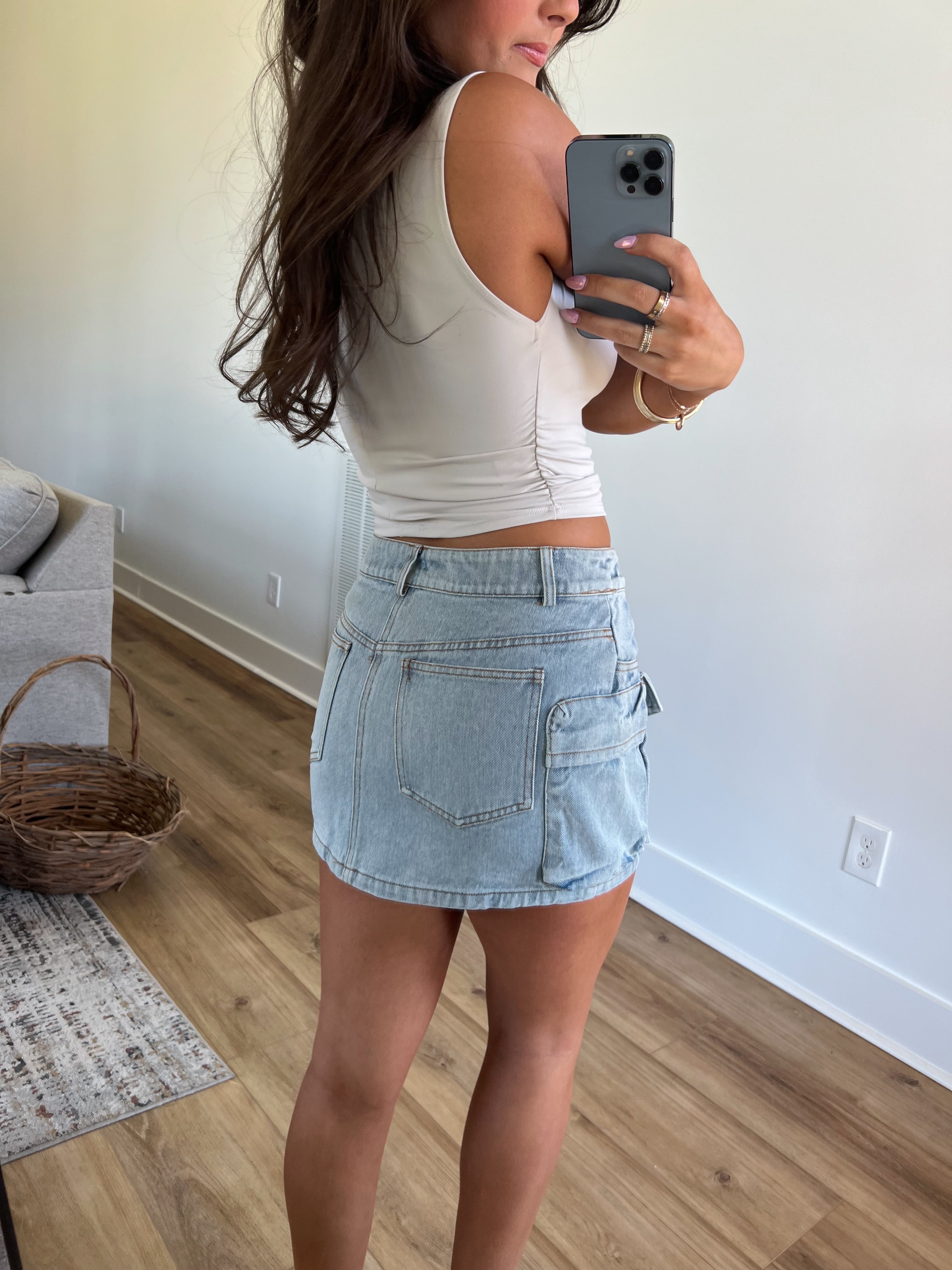 Girls Night Denim Skirt